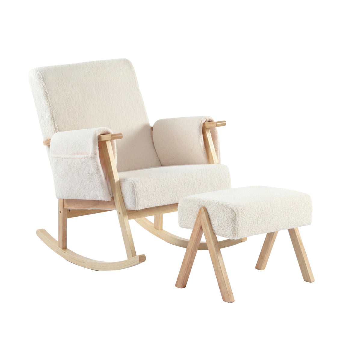Storyteller Nursing Chair and Stool Off White Ted