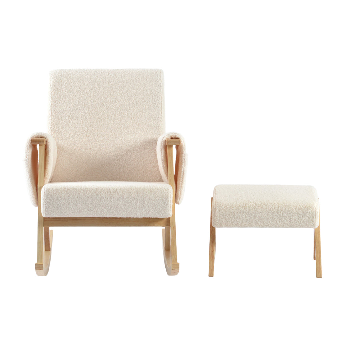 Storyteller Nursing Chair and Stool Off White Ted