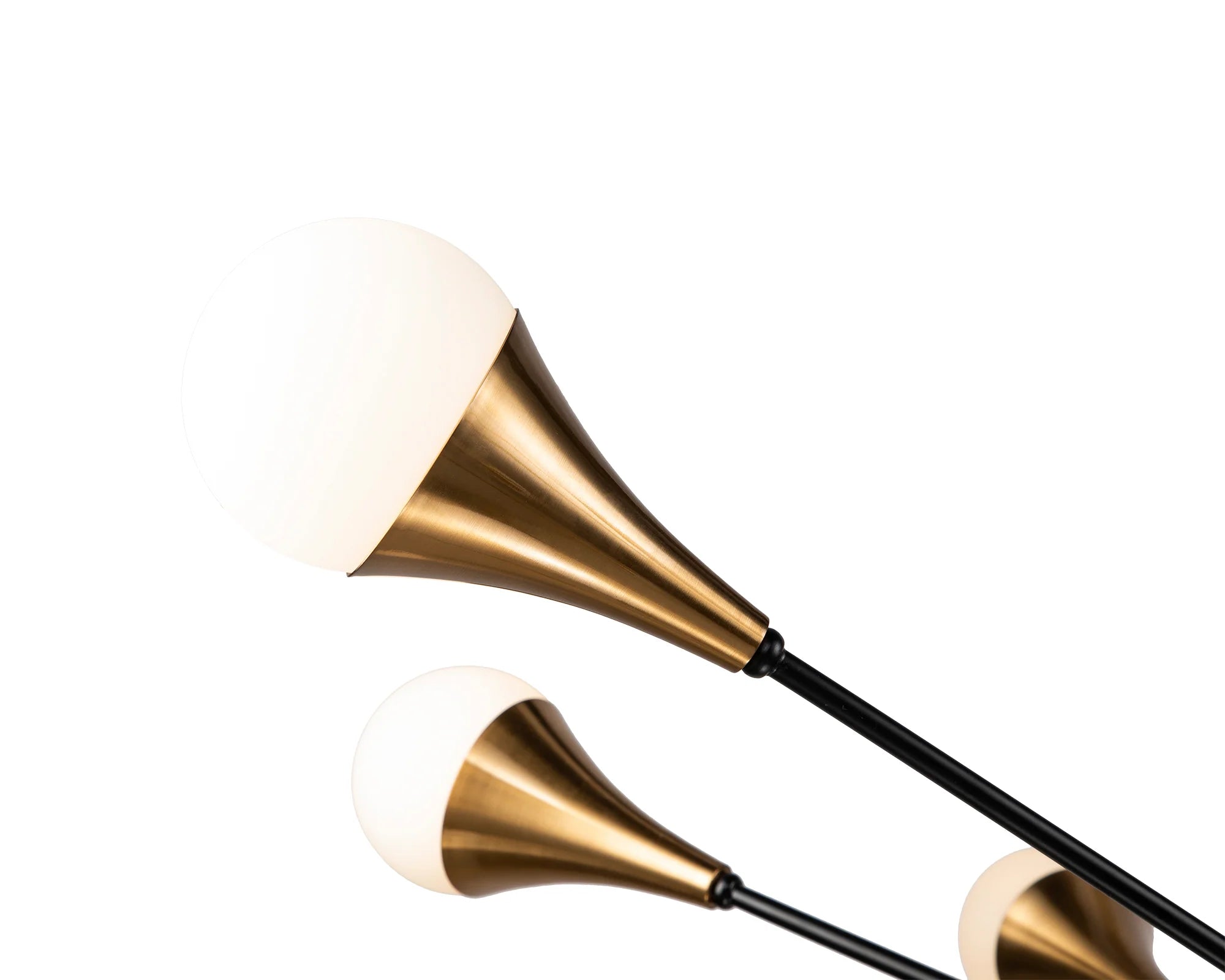 Gamma Black & Antique Brass Pendant Light