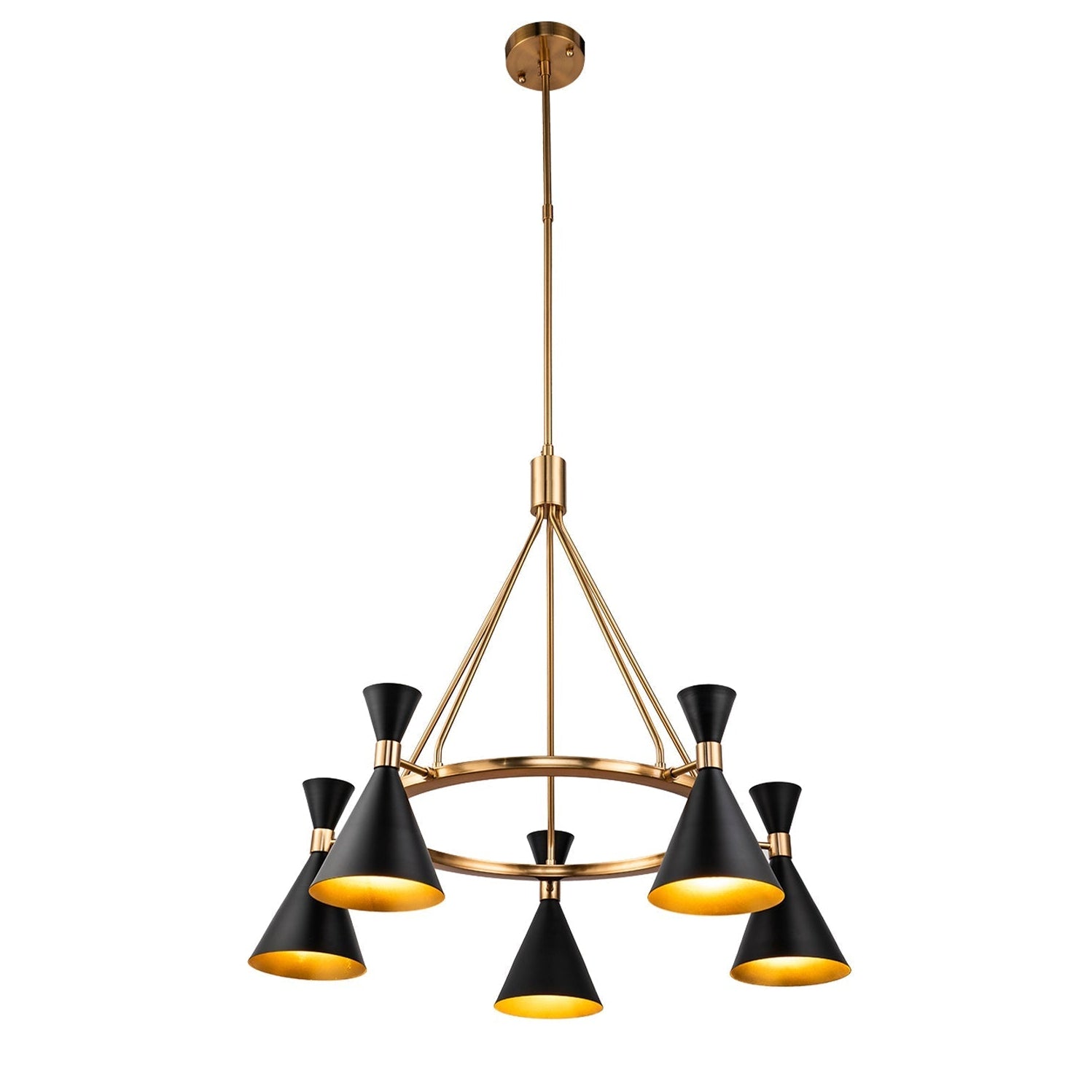 Kensington Black & Antique Brass Pendant Light