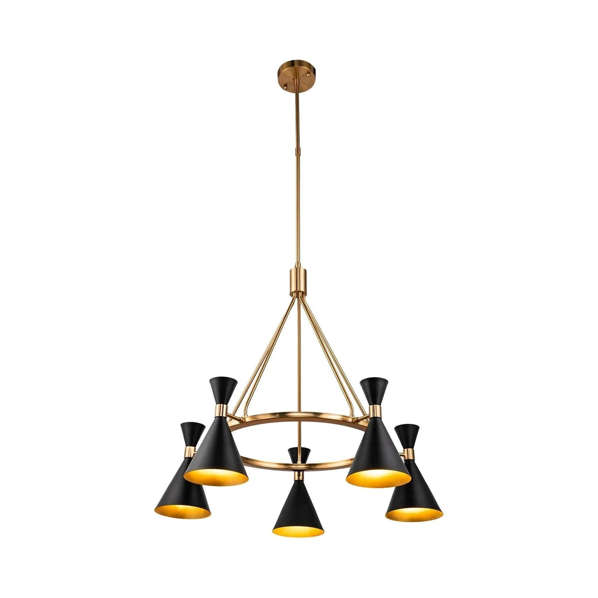 Kensington Black & Antique Brass Pendant Light