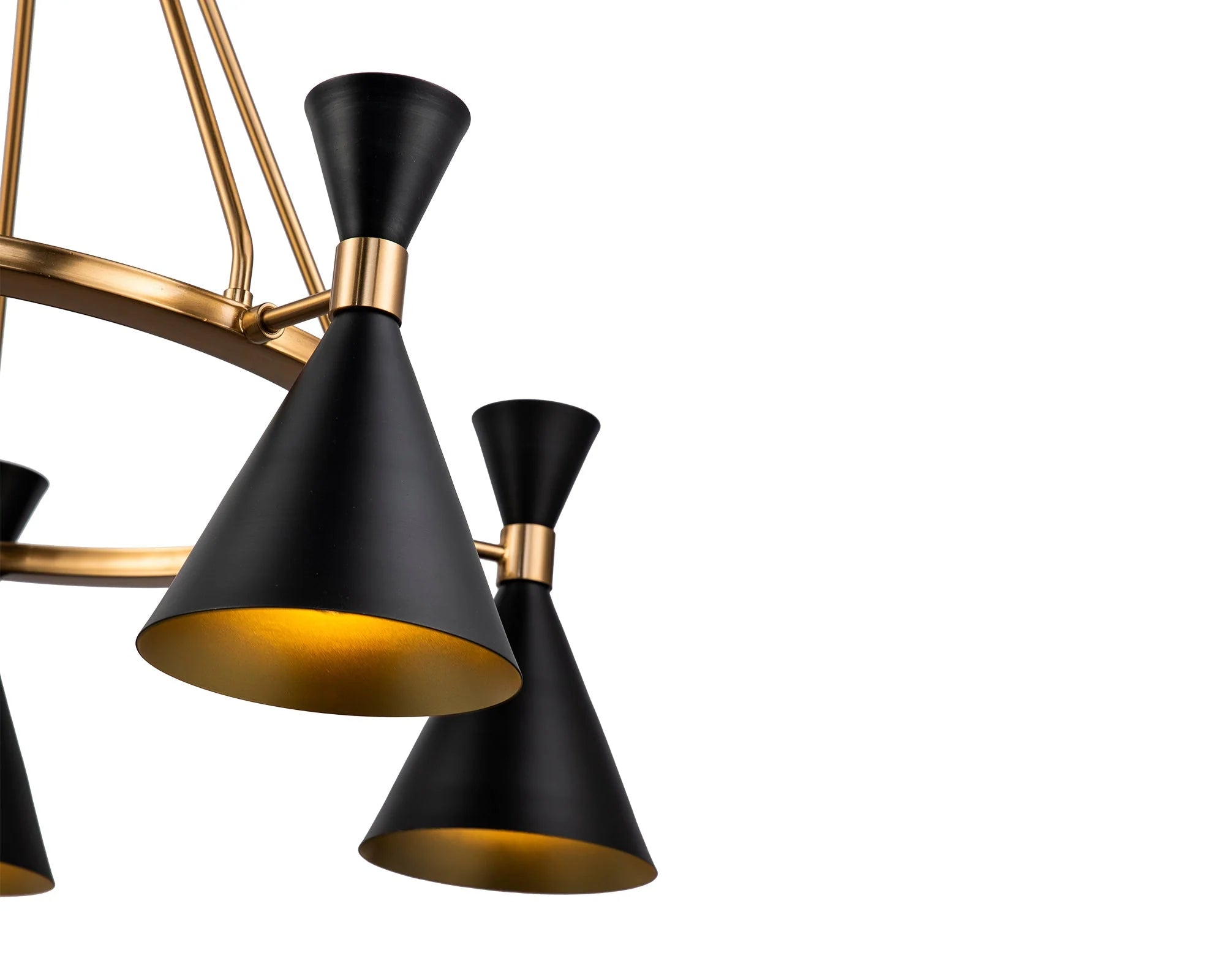Kensington Black & Antique Brass Pendant Light