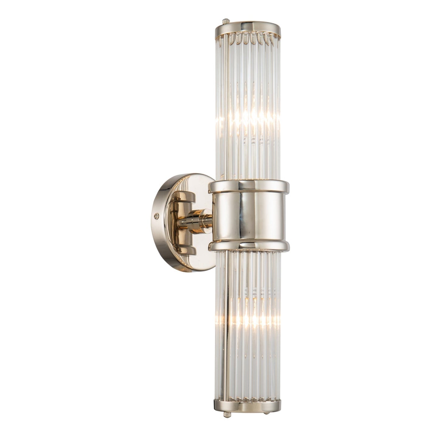Preston Polished Nickel & Glass Wall Light