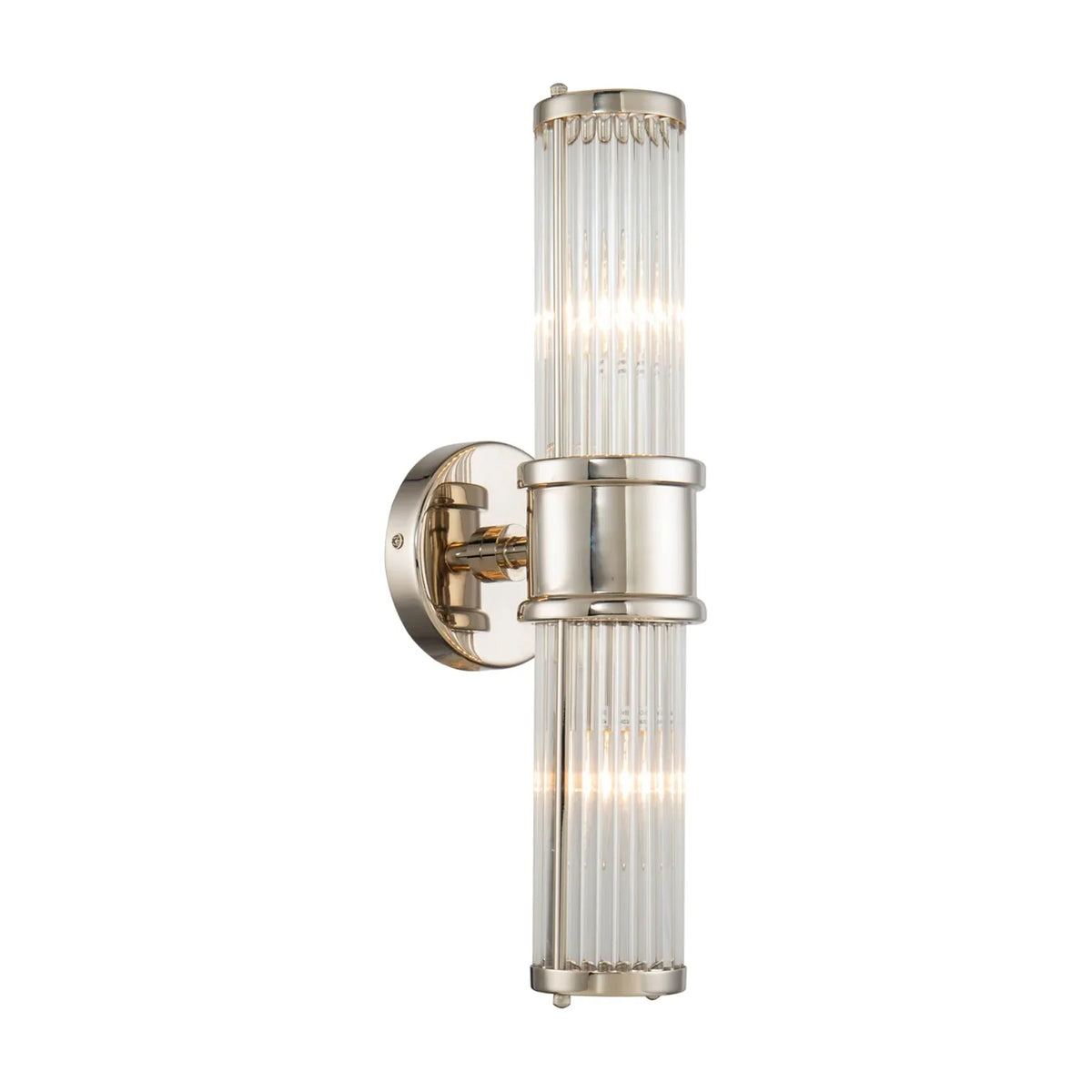 Preston Polished Nickel & Glass Wall Light