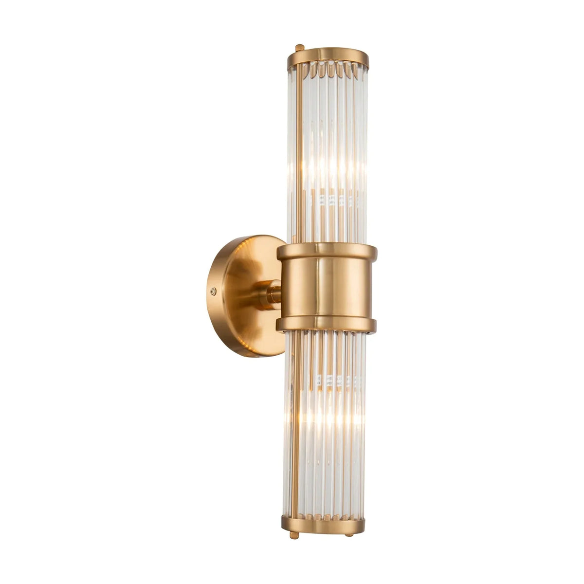 Preston Antique Brass & Glass Wall Light