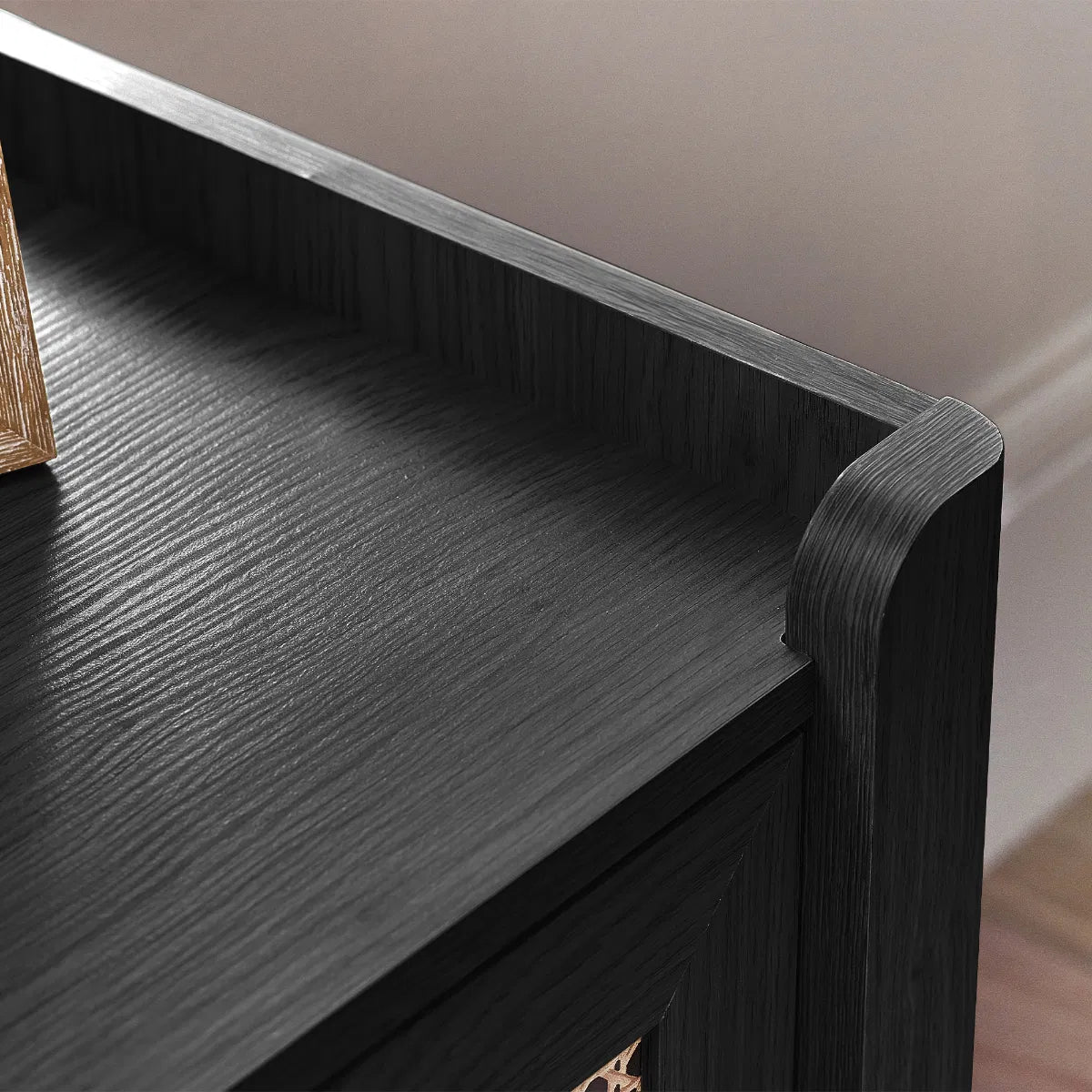 Asbury Wood Chest of Drawers | 6 Drawers - Black Ash