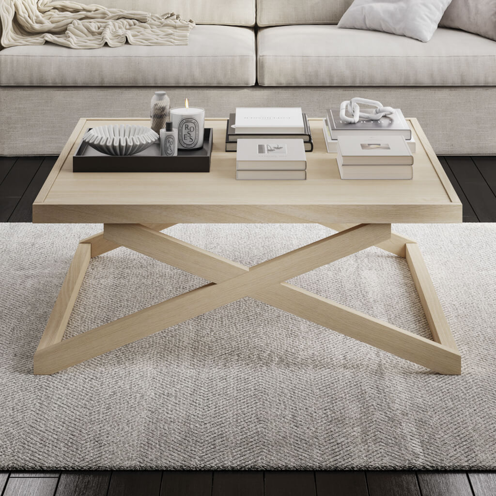 Sage Blonde Natural Wood Coffee Table | Large