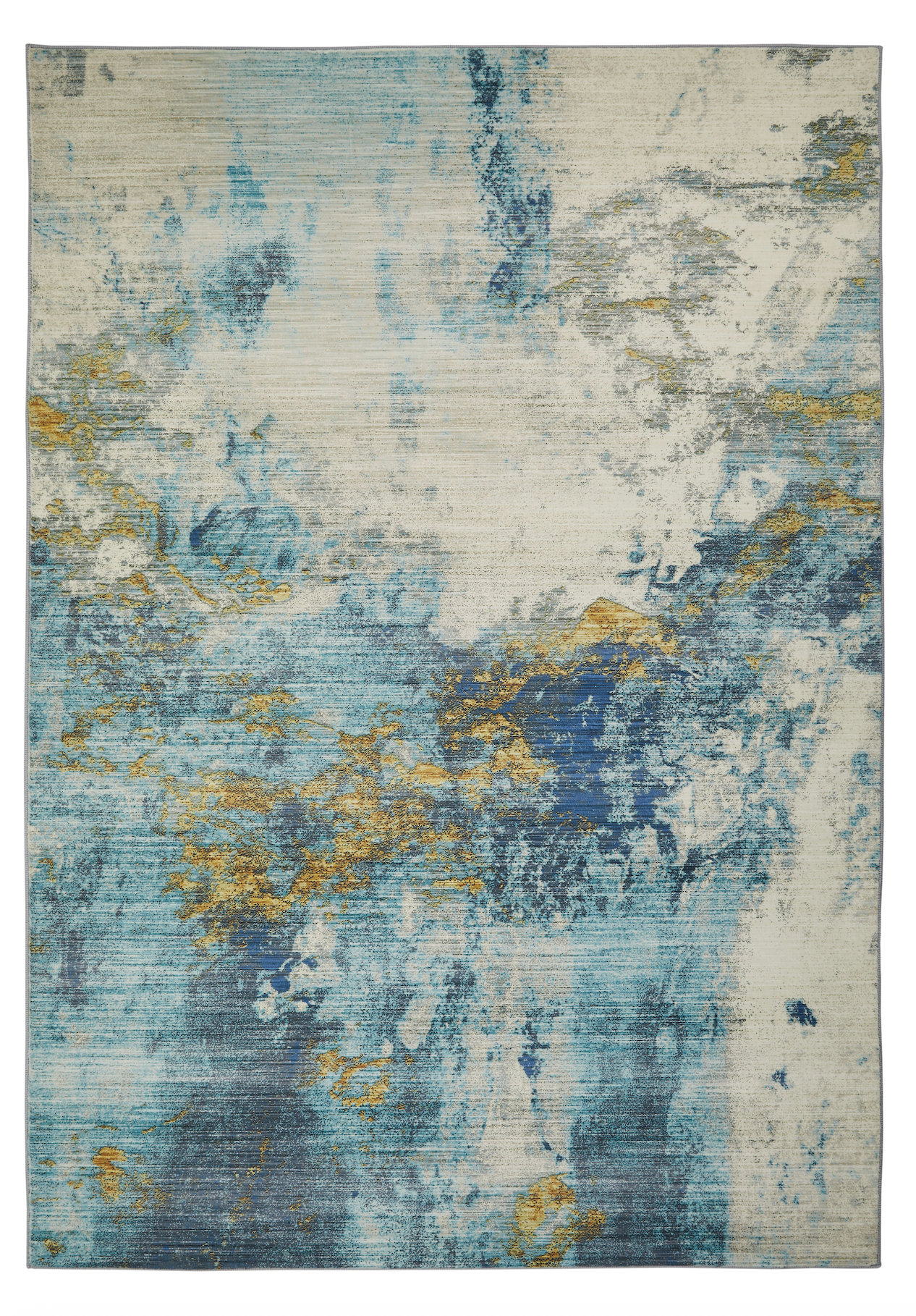 Concept Looms Lux Washable LUX04 Blue Gold Rug