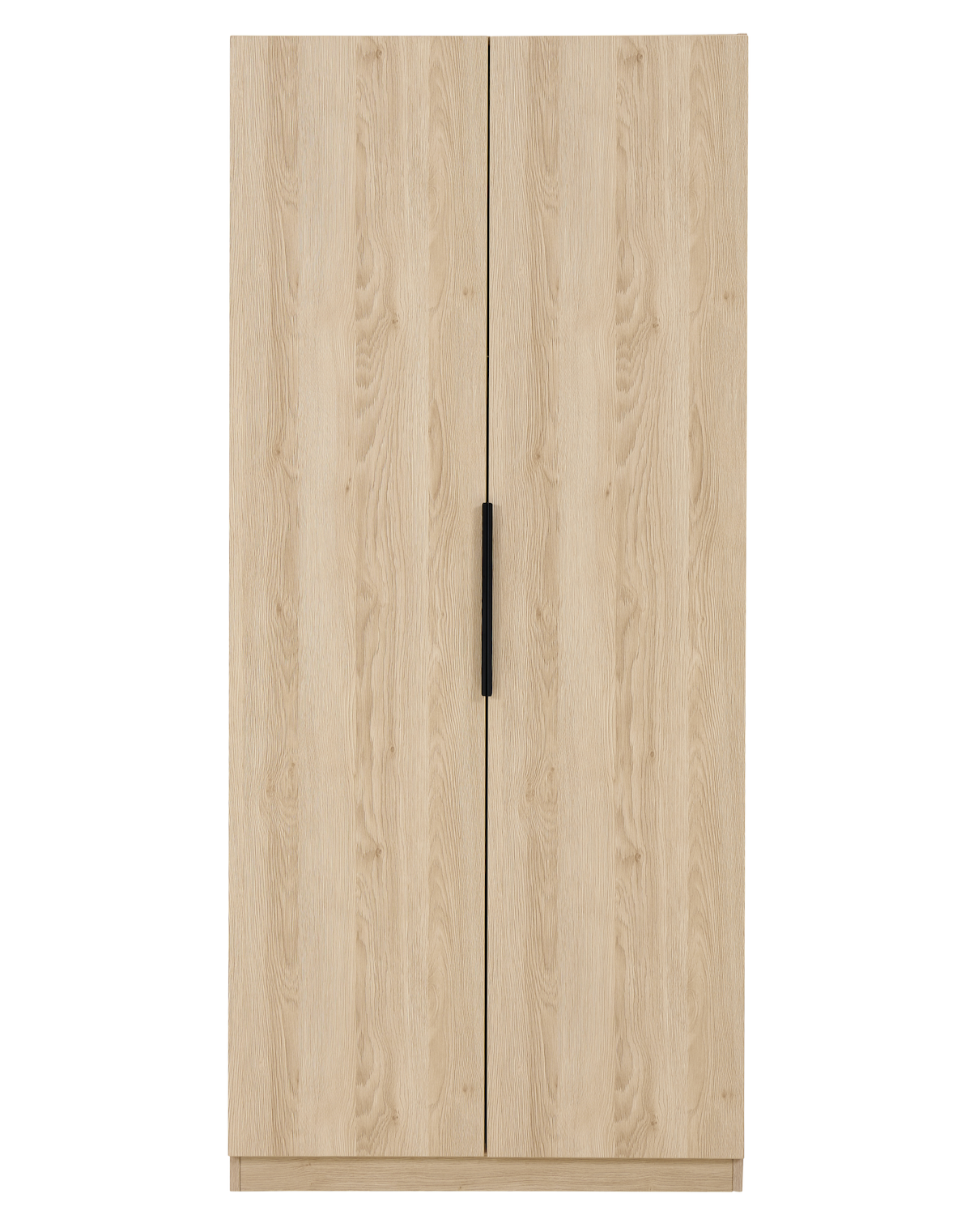 Luna Natural Brown Wood Double Wardrobe