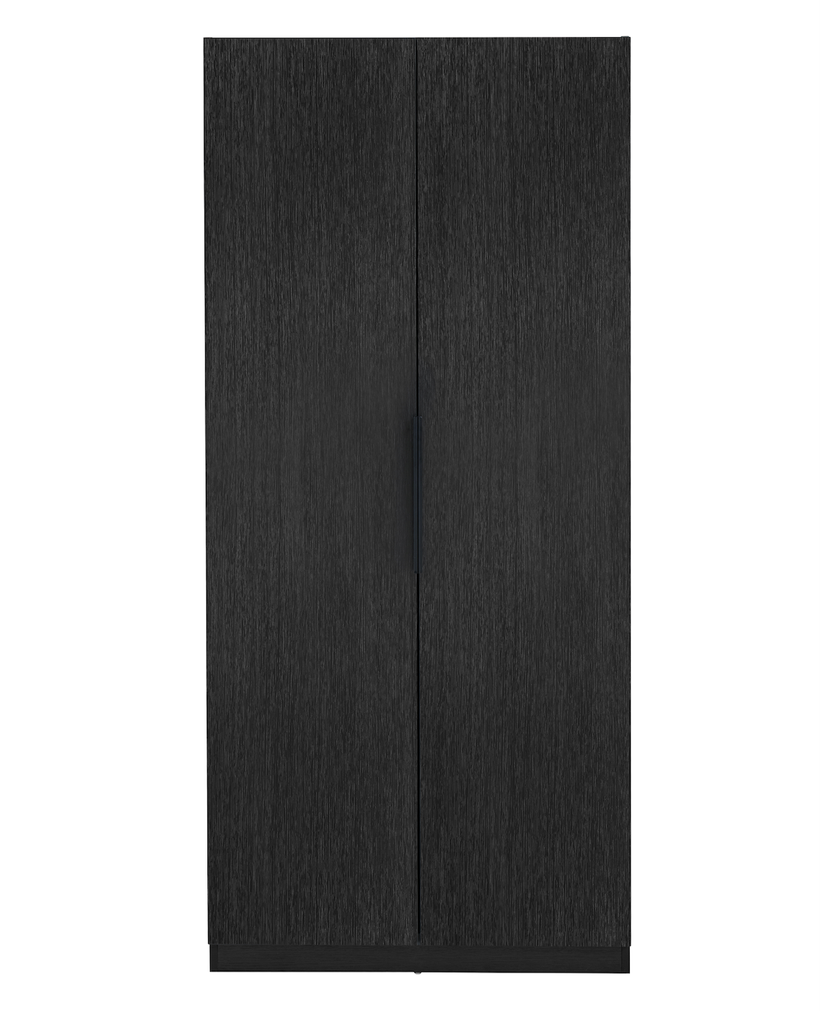 Luna Black Brown Wood Double Wardrobe