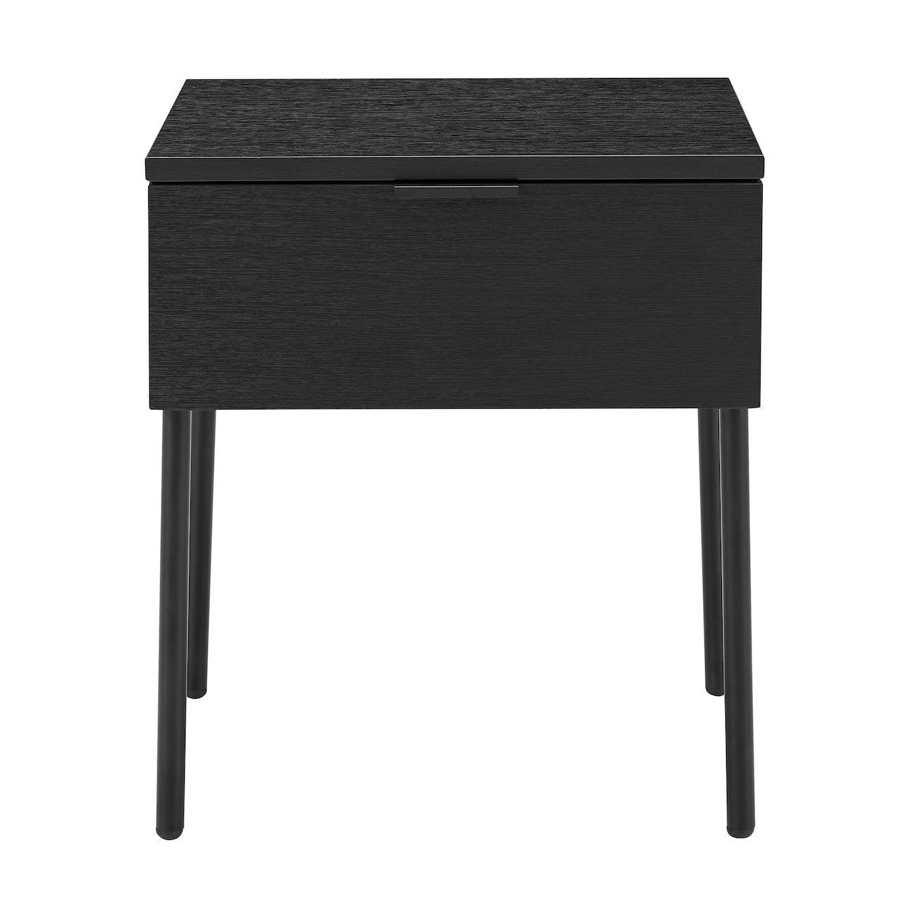 Luna Black Wood Bedside Table