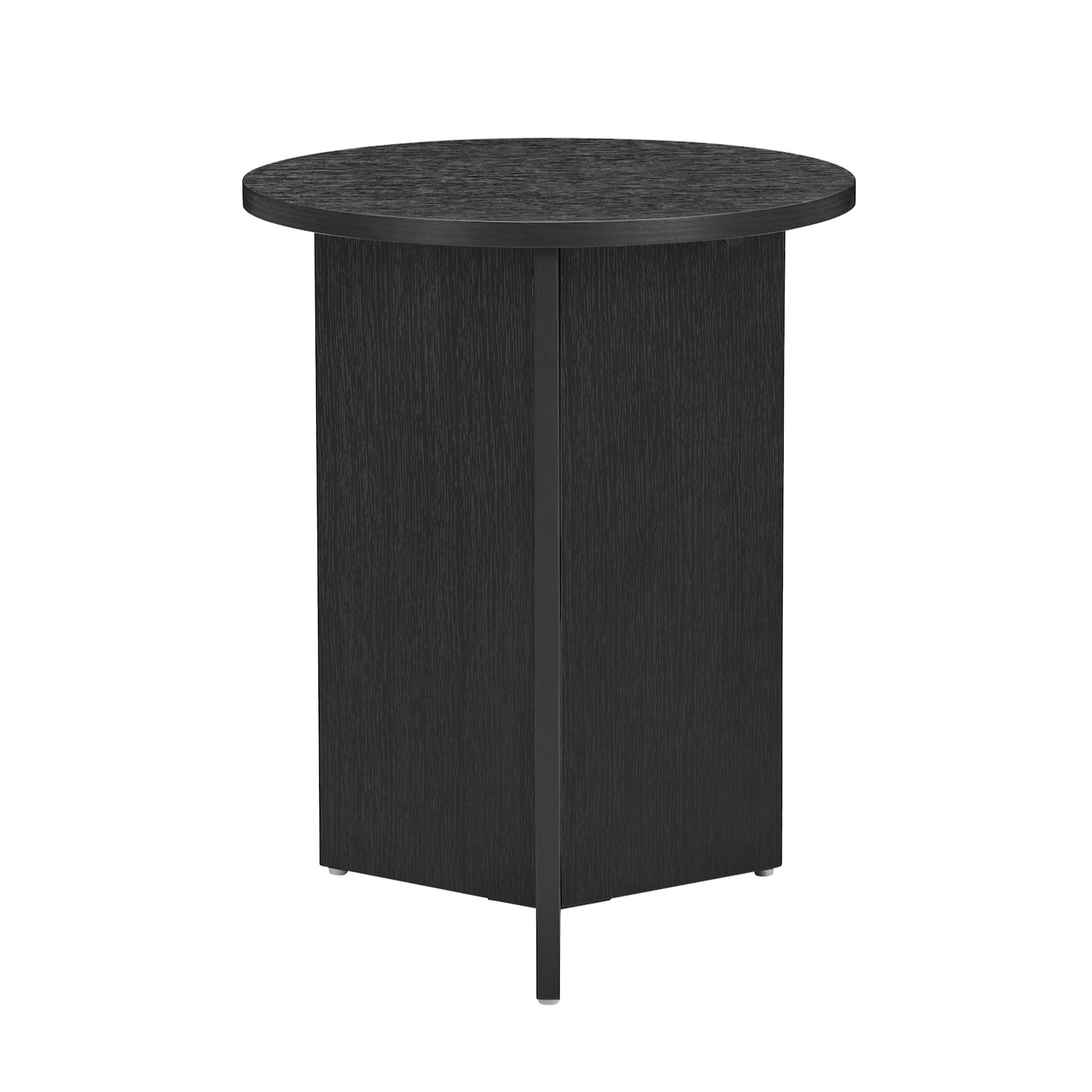 Nova Black Wood Round Side Table