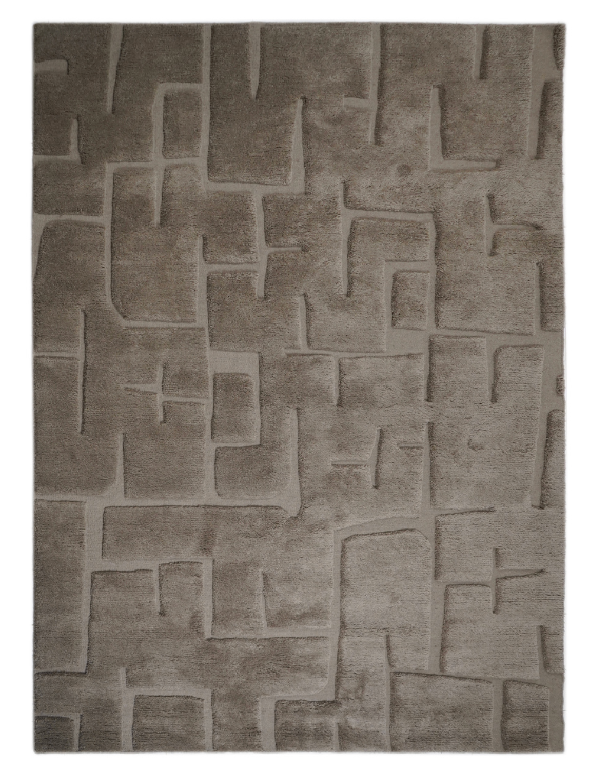 Richmond Interiors Cortesin Almond Brown Wool & Cotton Rug 200x300cm