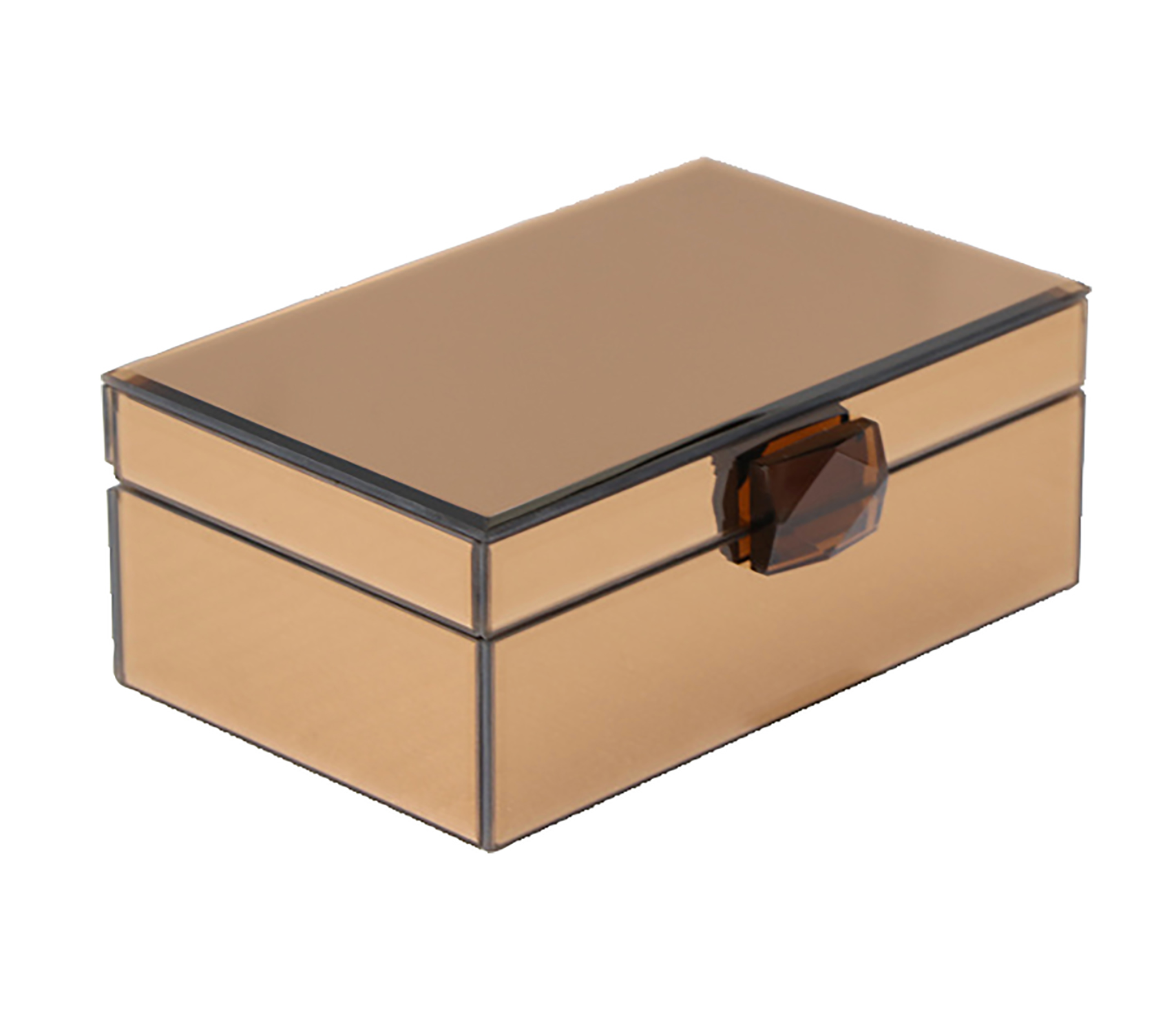 Richmond Interiors Lins Brown Glass Storage Box