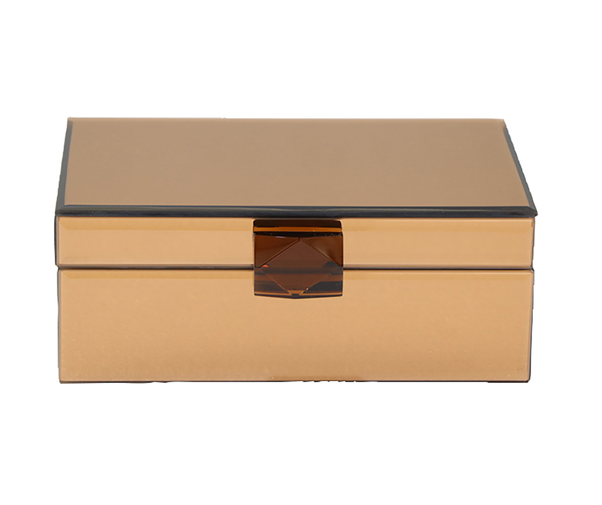 Richmond Interiors Lins Brown Glass Storage Box