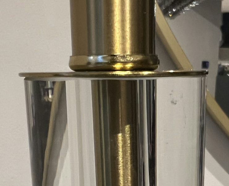 Richmond Interiors Dex Brushed Gold Organ Table Lamp - CLEARANCE