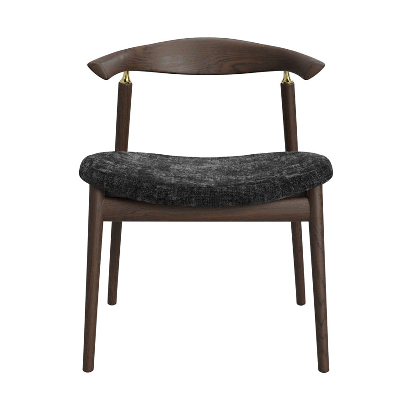 Set of 2 Seine Chocolate Velvet Tweed Dining Chairs