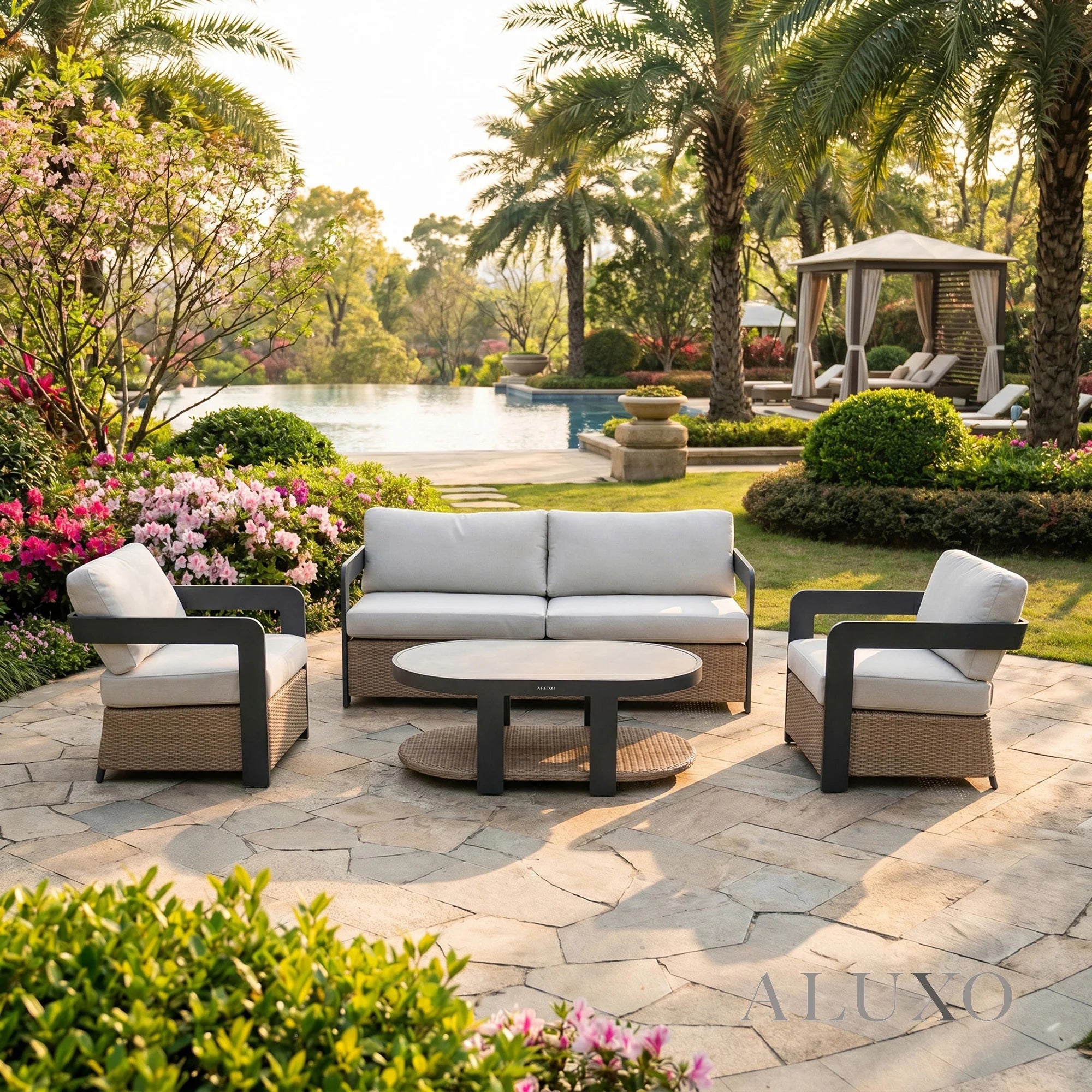 Selene Outdoor Lounge Set - Wicker - 5 Seater