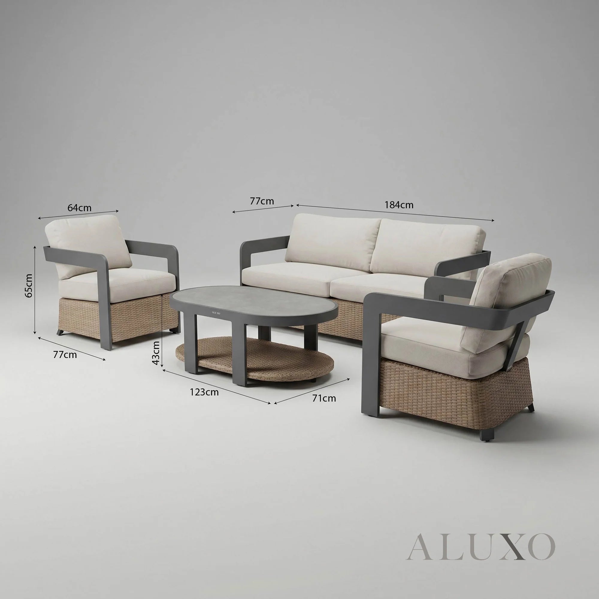 Selene Outdoor Lounge Set - Wicker - 5 Seater