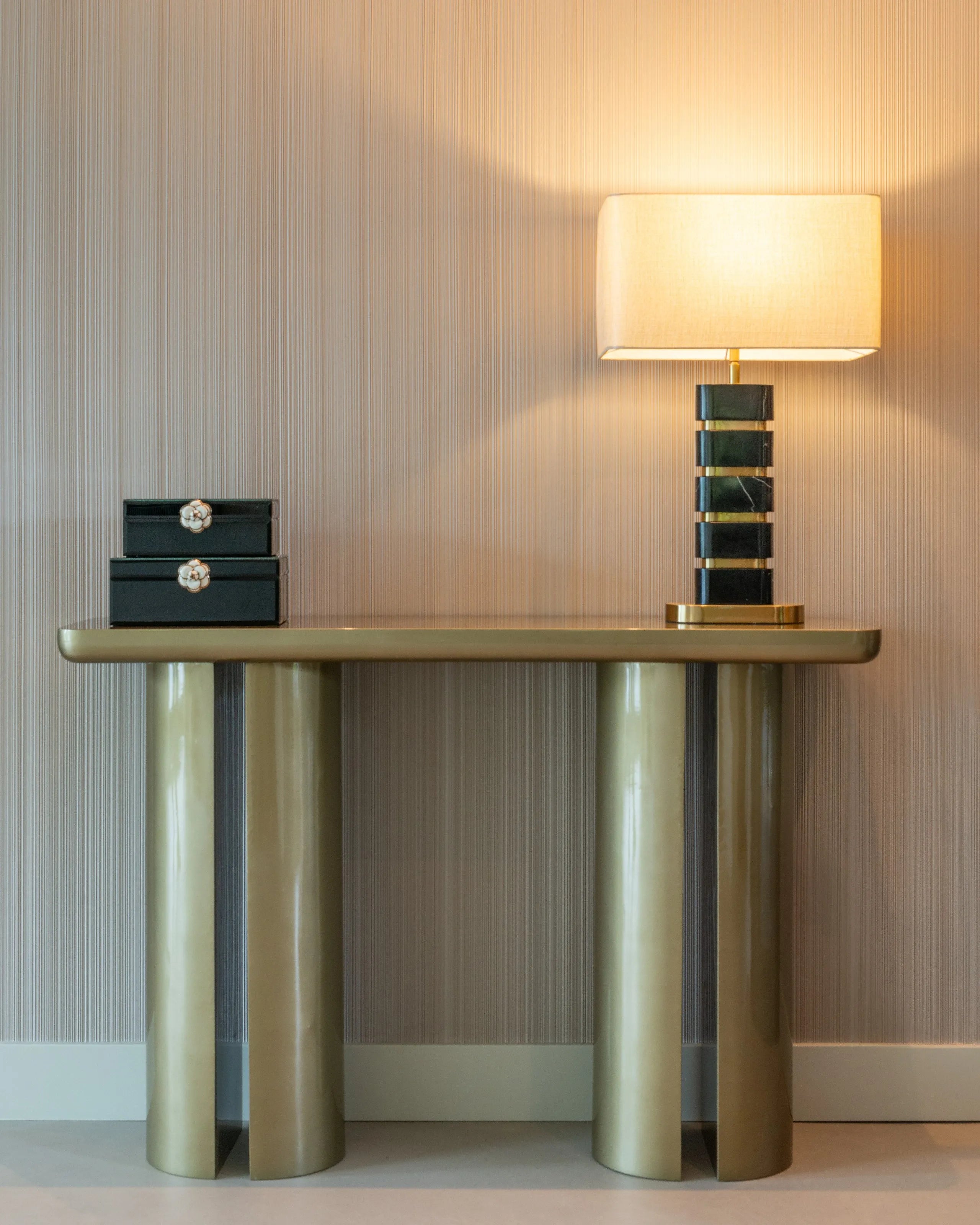 Richmond Interiors Whisker Gold Console Table