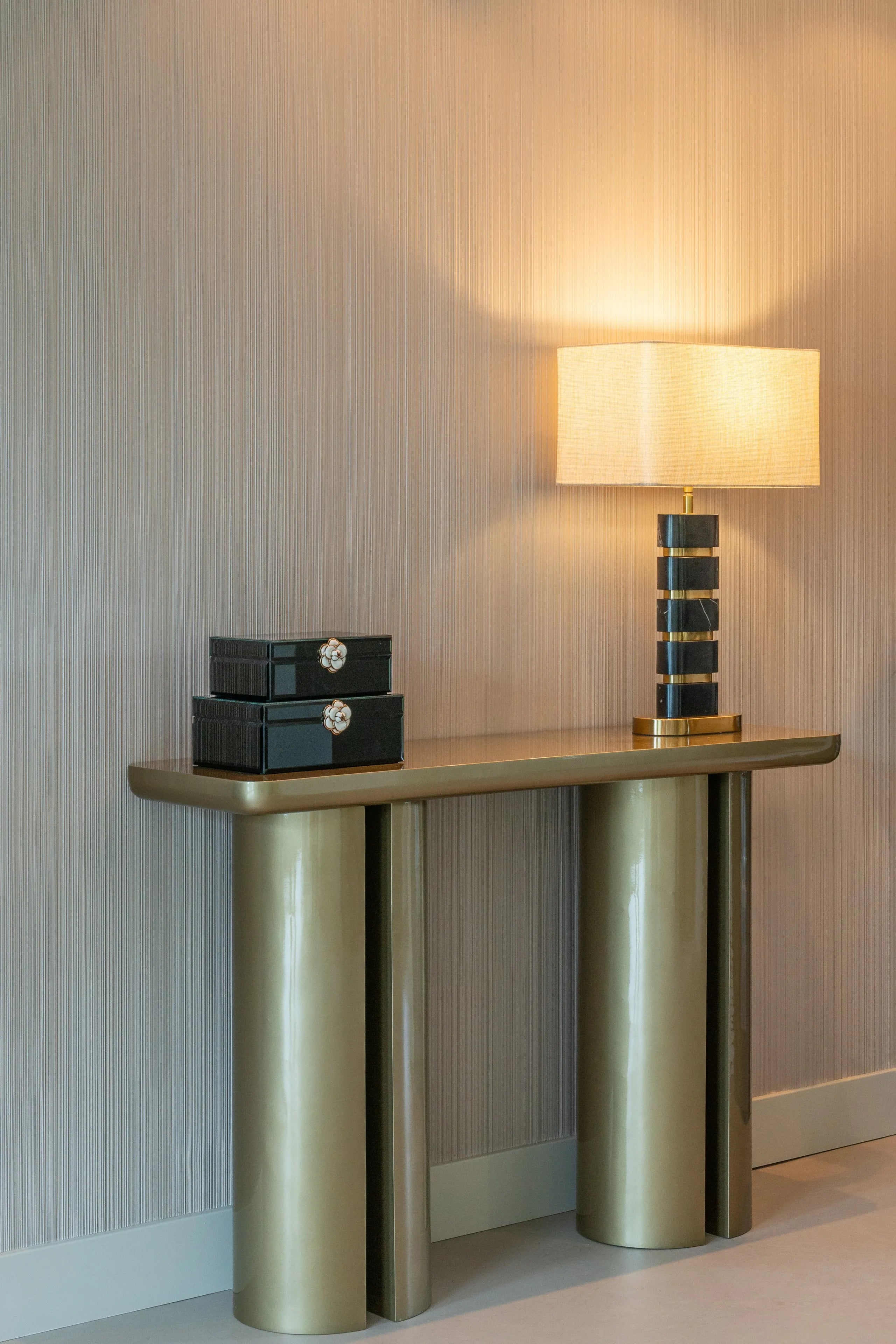 Richmond Interiors Whisker Gold Console Table