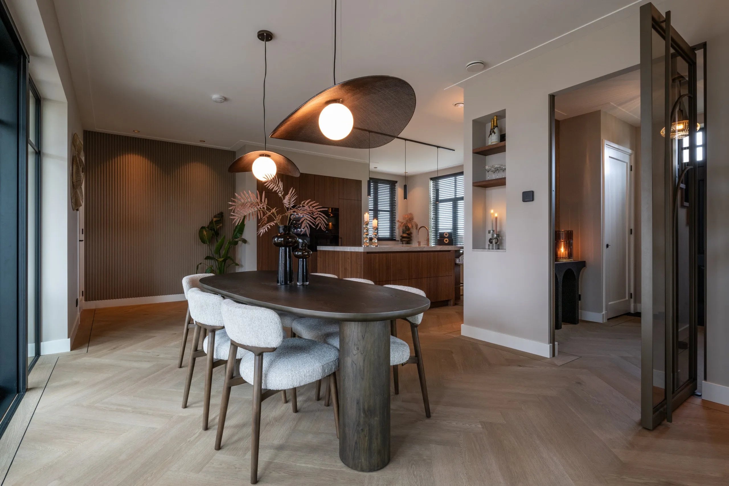 Richmond Interiors Ellington Brown Oak Wood Dining Table 230cm