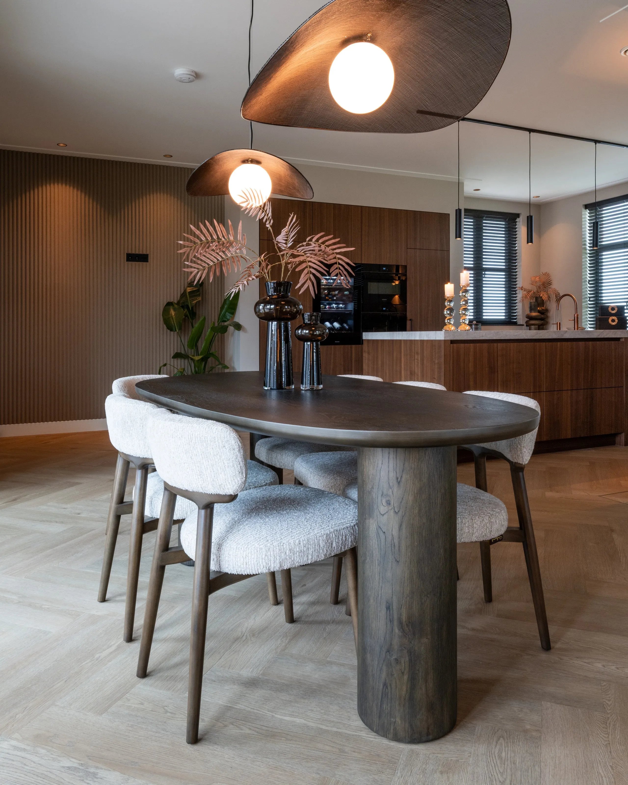 Richmond Interiors Ellington Brown Oak Wood Dining Table 230cm