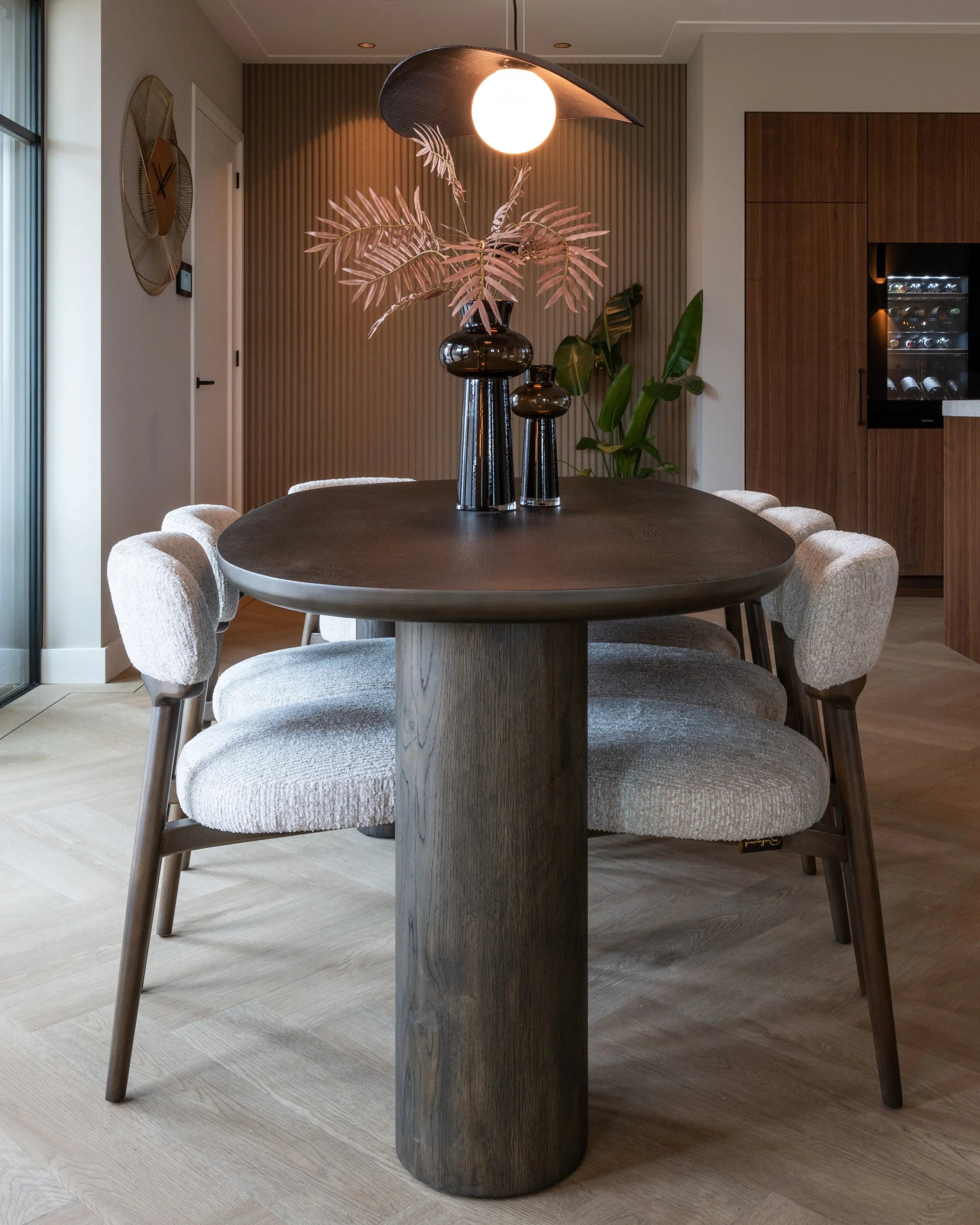 Richmond Interiors Ellington Brown Oak Wood Dining Table 230cm