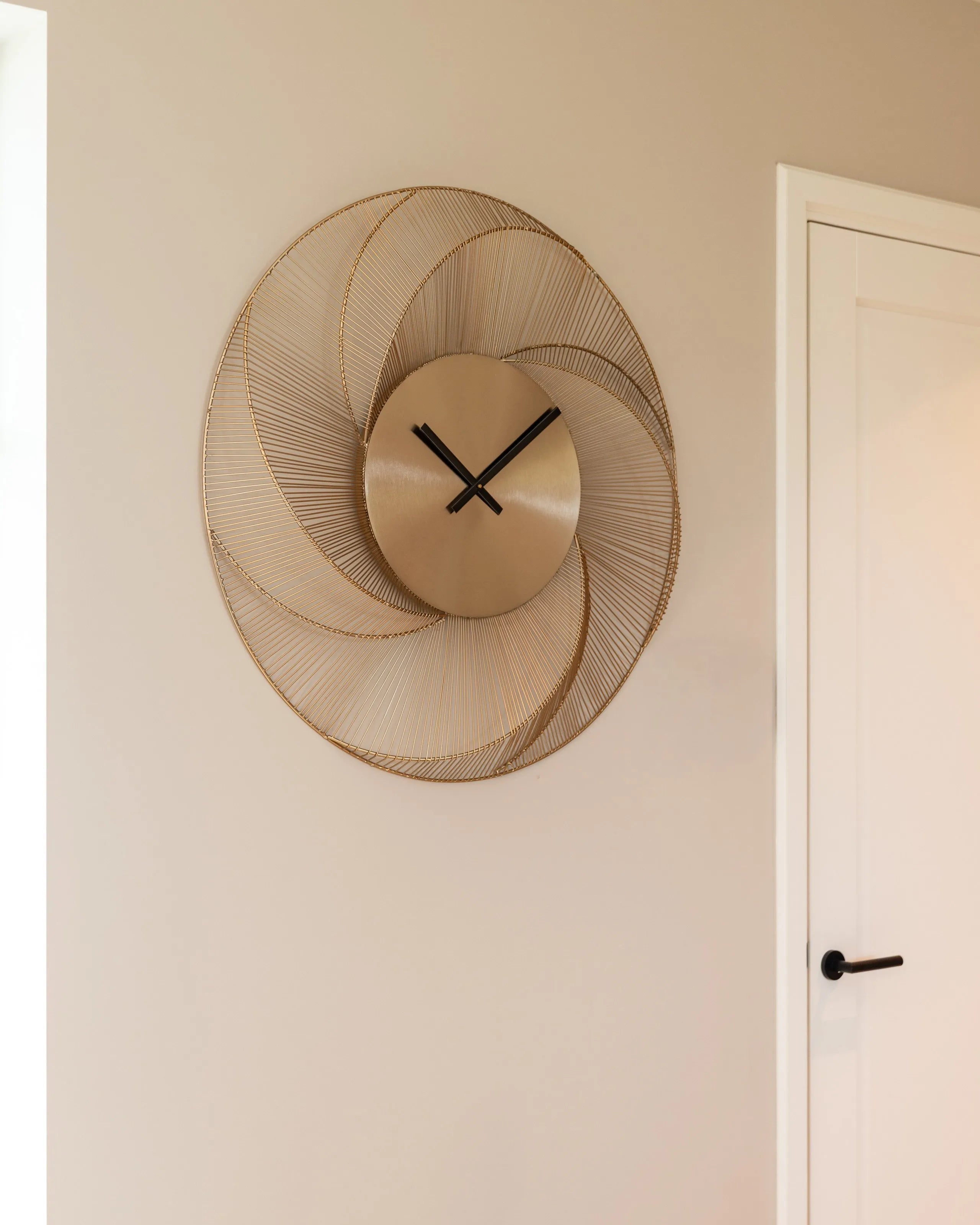 Richmond Interiors Denver Gold Spiral Wall Clock