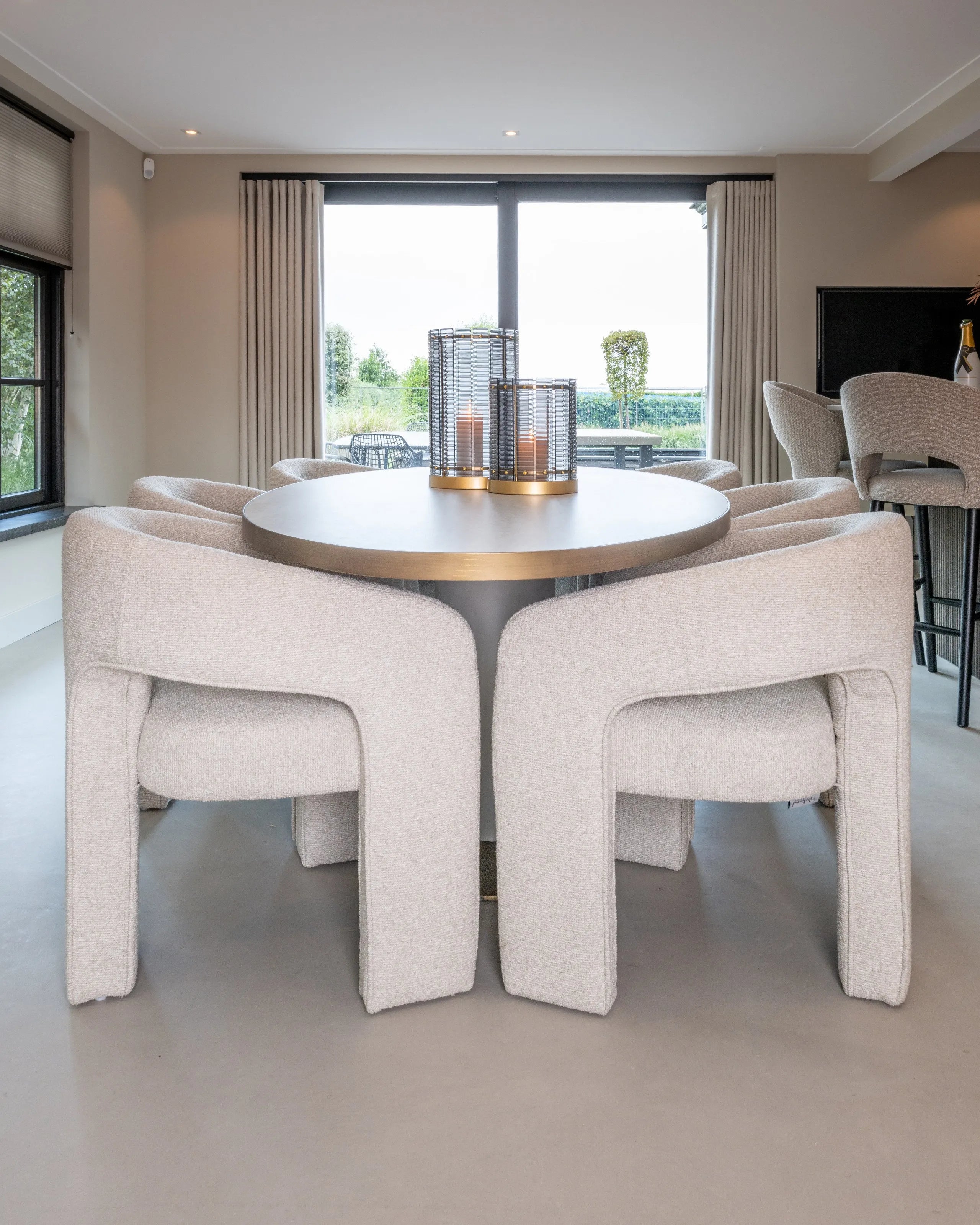 Richmond Interiors Belle Taupe Boucle Tripod Dining Chair