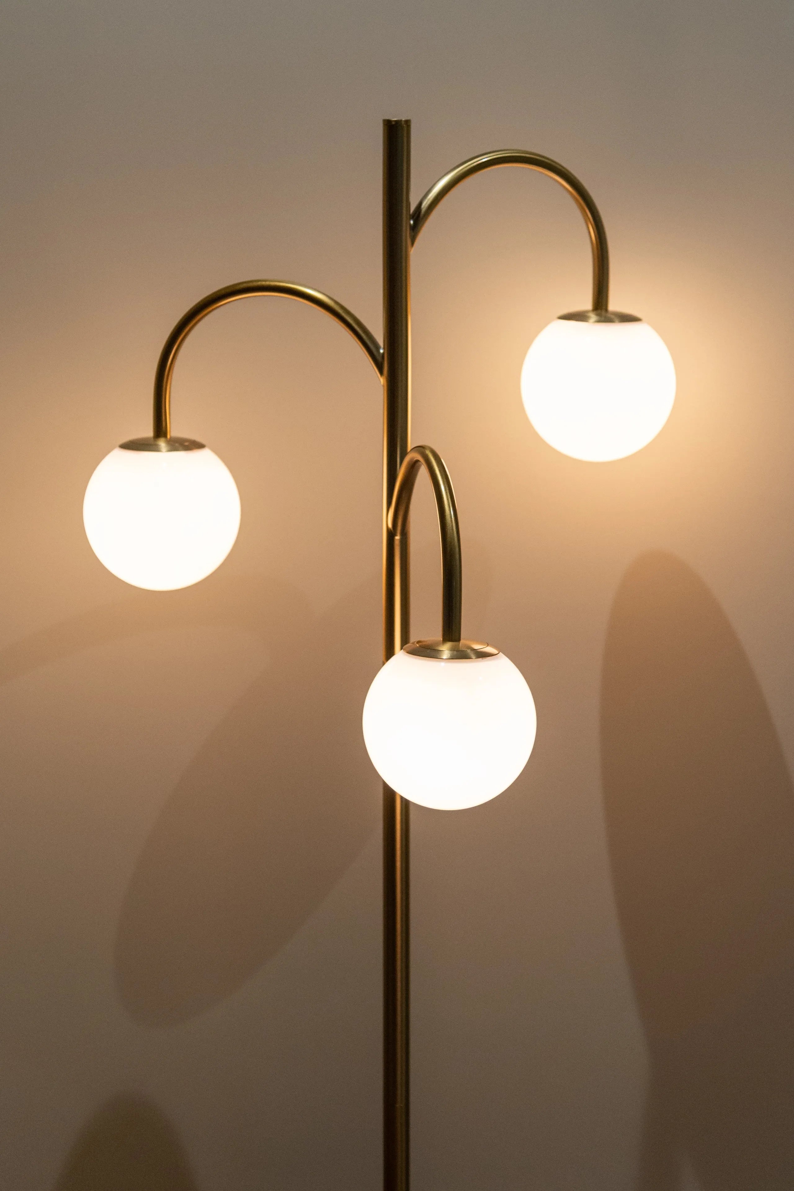 Richmond Interiors Janou White Marble & Gold Floor Lamp