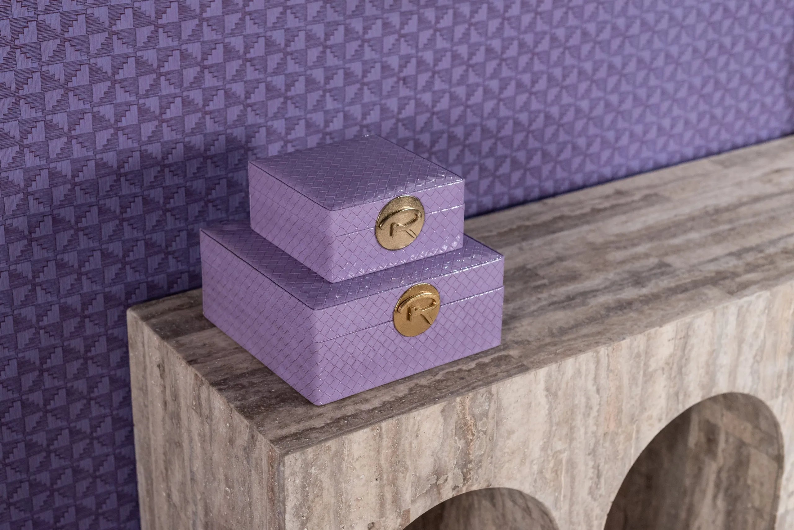 Richmond Interiors Joelle Purple Jewellery Box | Small