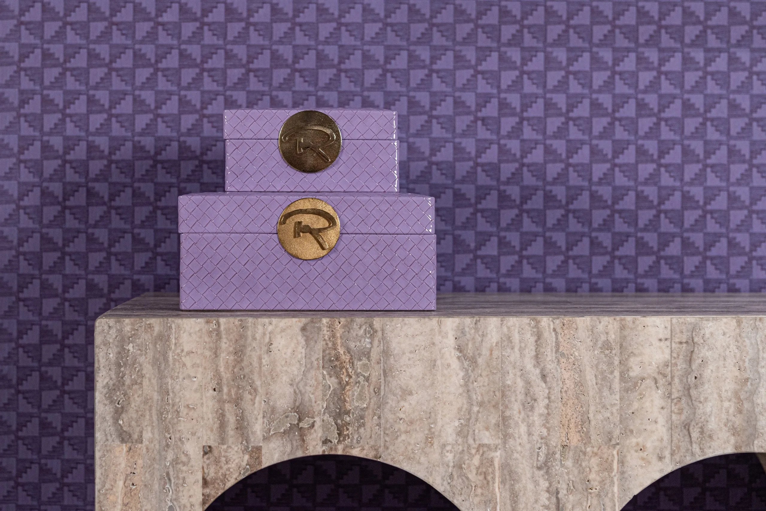 Richmond Interiors Joelle Purple Jewellery Box | Small