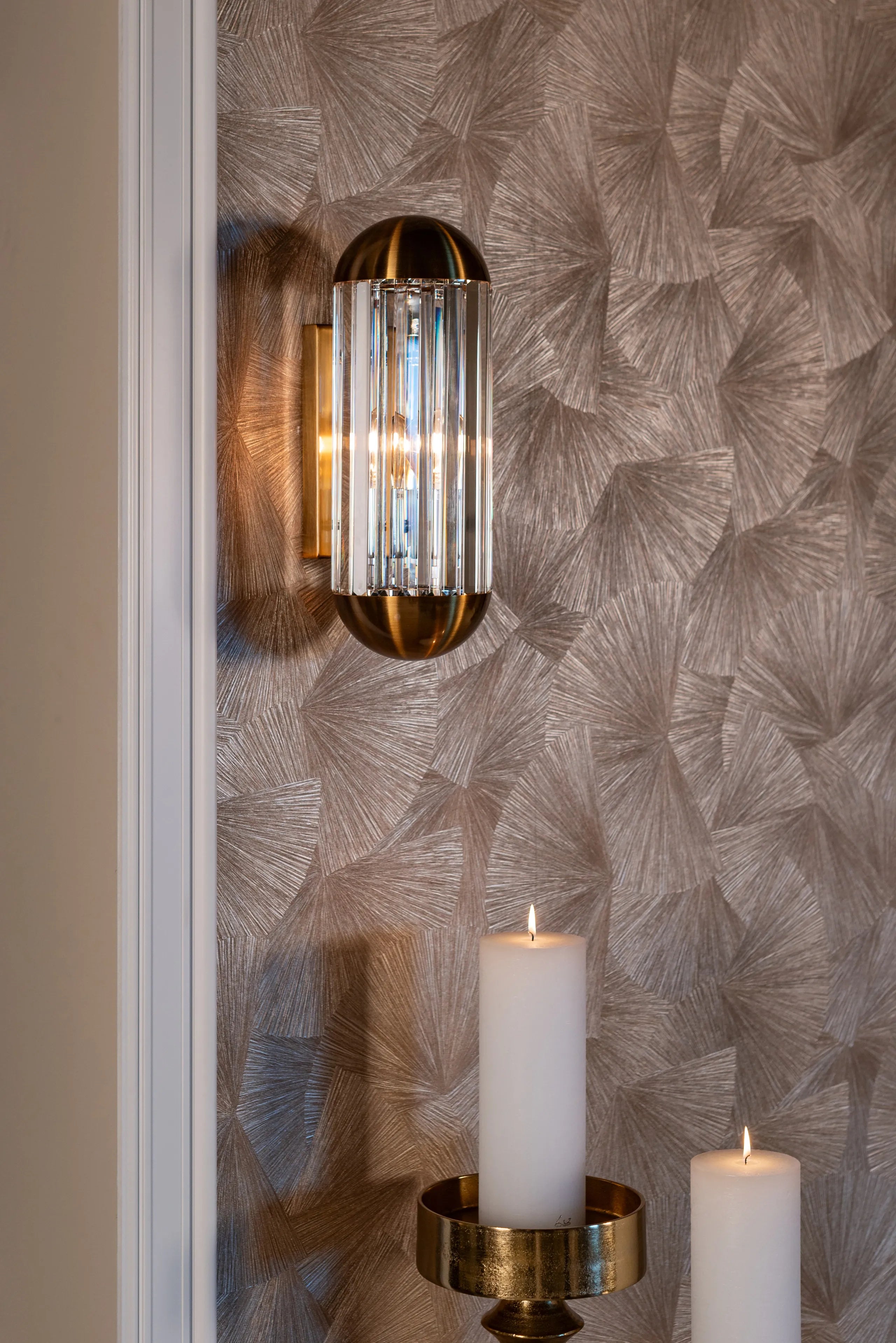 Richmond Interiors Presley Gold Floor Standing Pillar Candlestick Holder | Extra Large