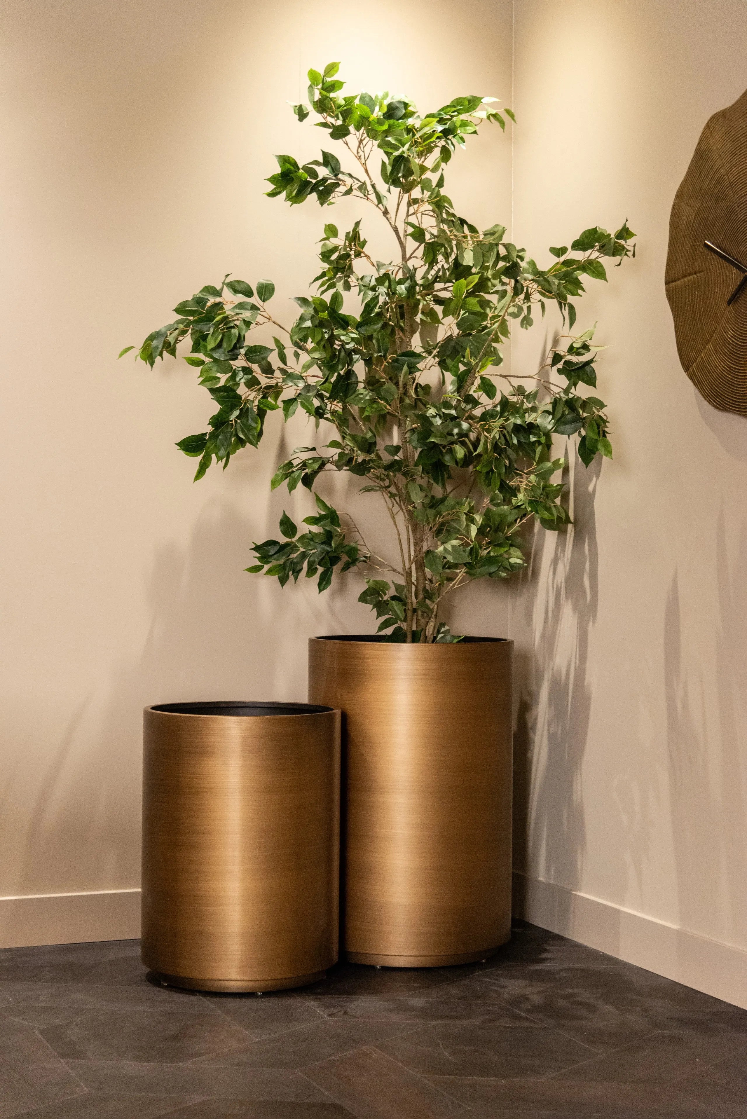 Richmond Interiors Dira Brushed Gold Planter | Small