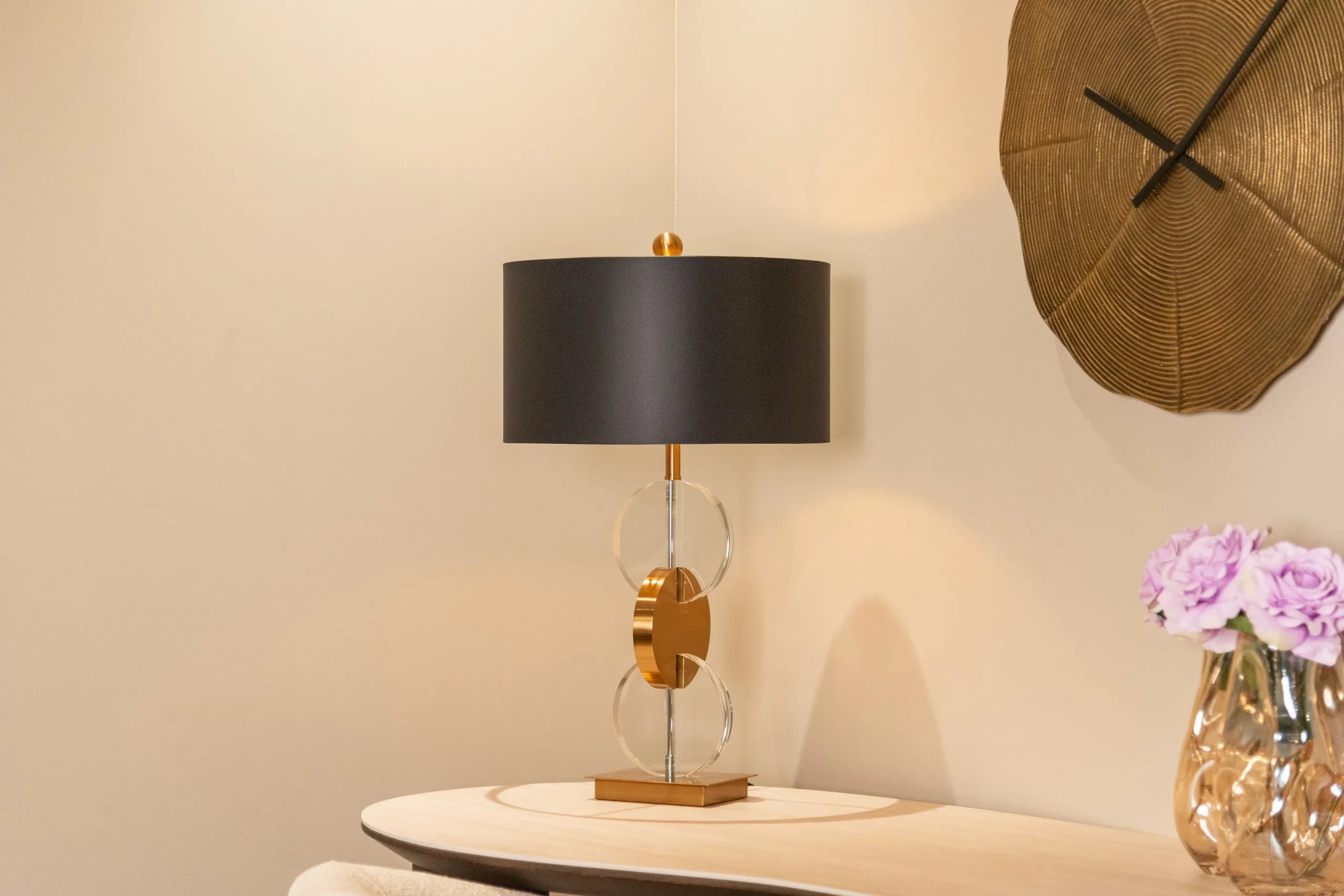 Richmond Interiors Lotus Leaf Gold Wall Clock