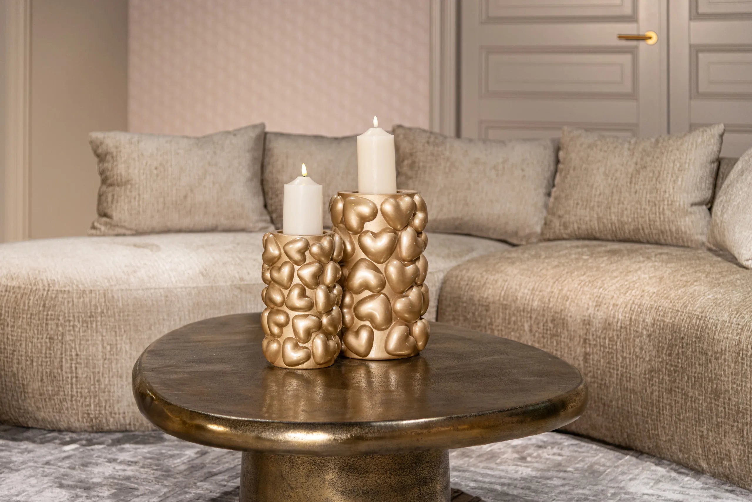 Richmond Interiors Pulitzer Brushed Gold Coffee Table