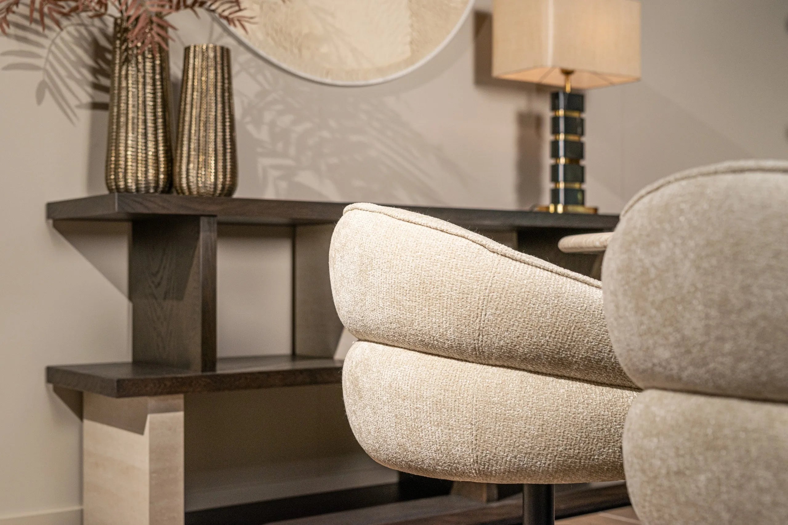 Richmond Interiors Flow White Shells Round Wall Art