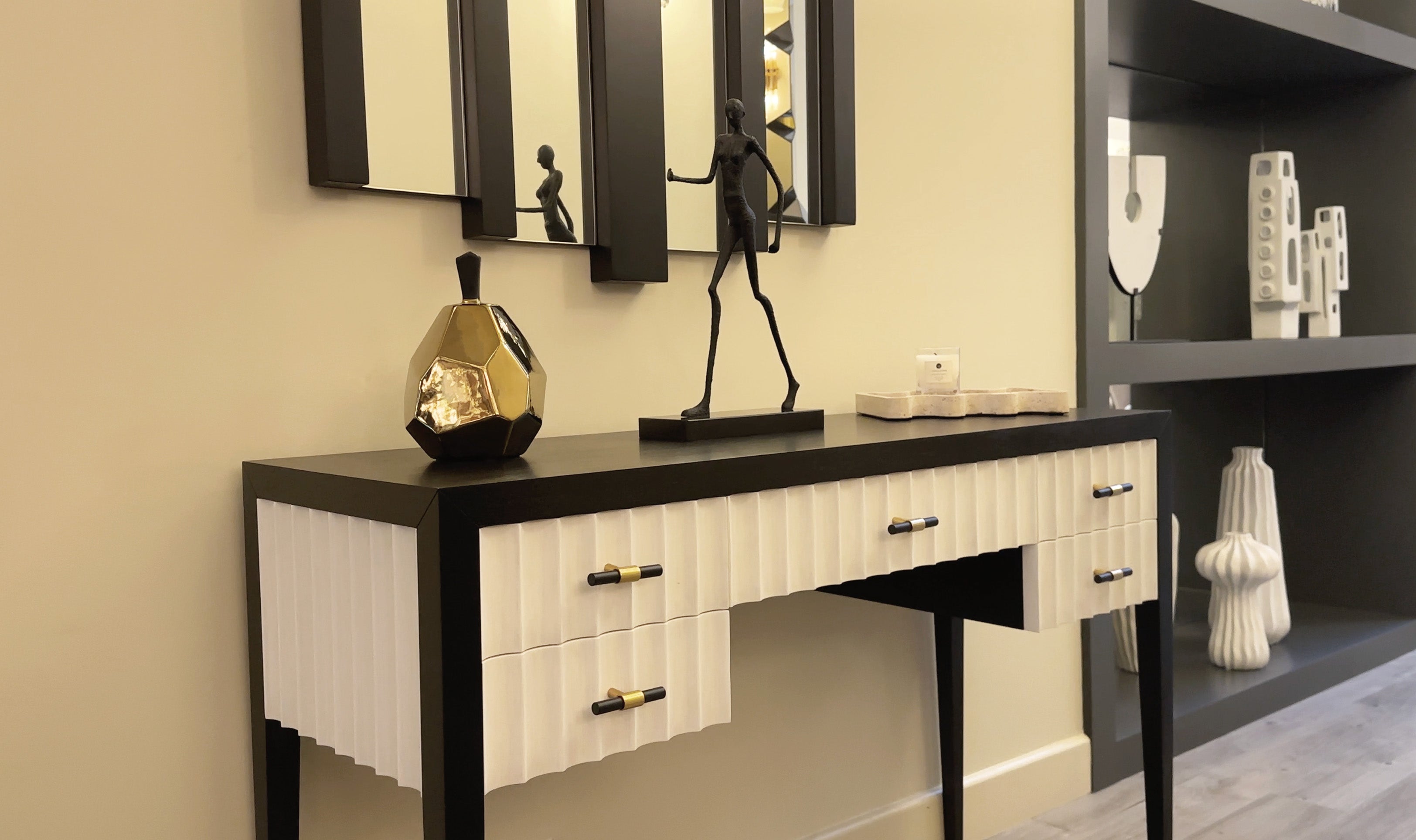 Malibu Console Table - Black Wood