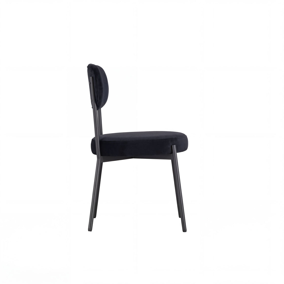 Smith Black Dining Chair side
