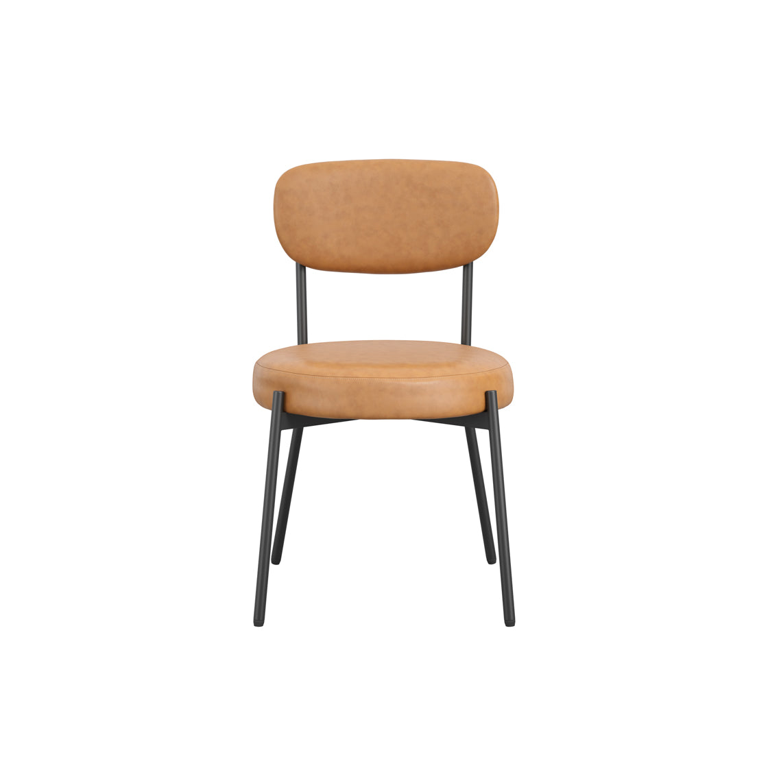 Smith Caramel Brown Faux Leather Dining Chair