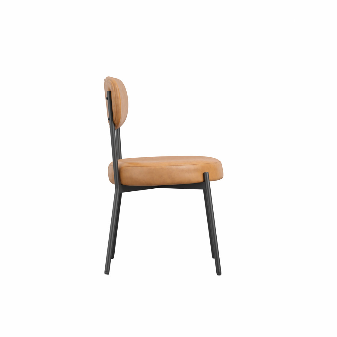 Smith Caramel Brown Faux Leather Dining Chair