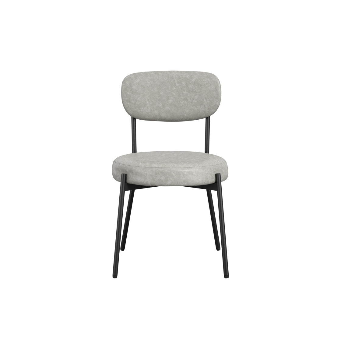 Smith Graphite Grey Faux Leather Dining Chair