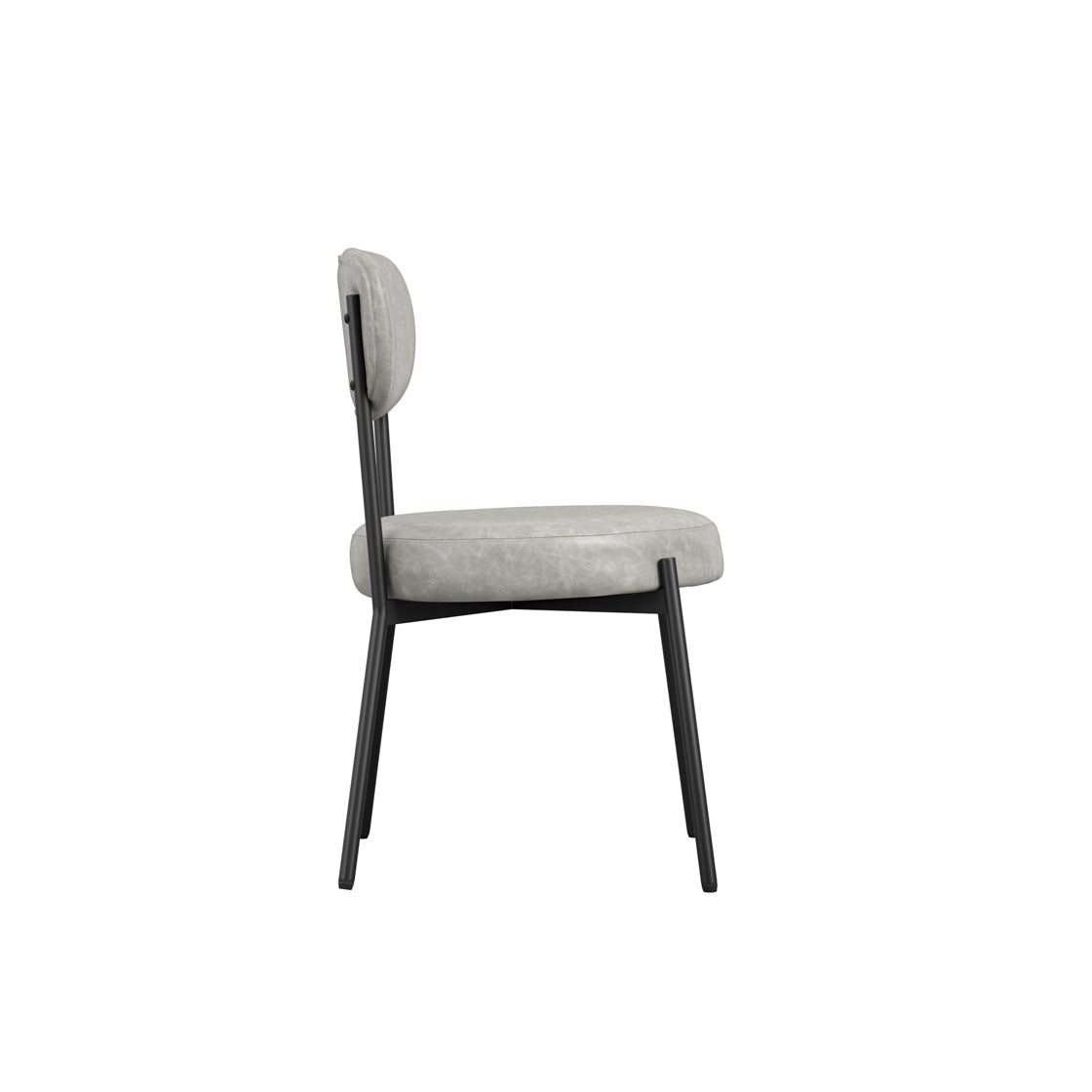 Smith Graphite Grey Faux Leather Dining Chair