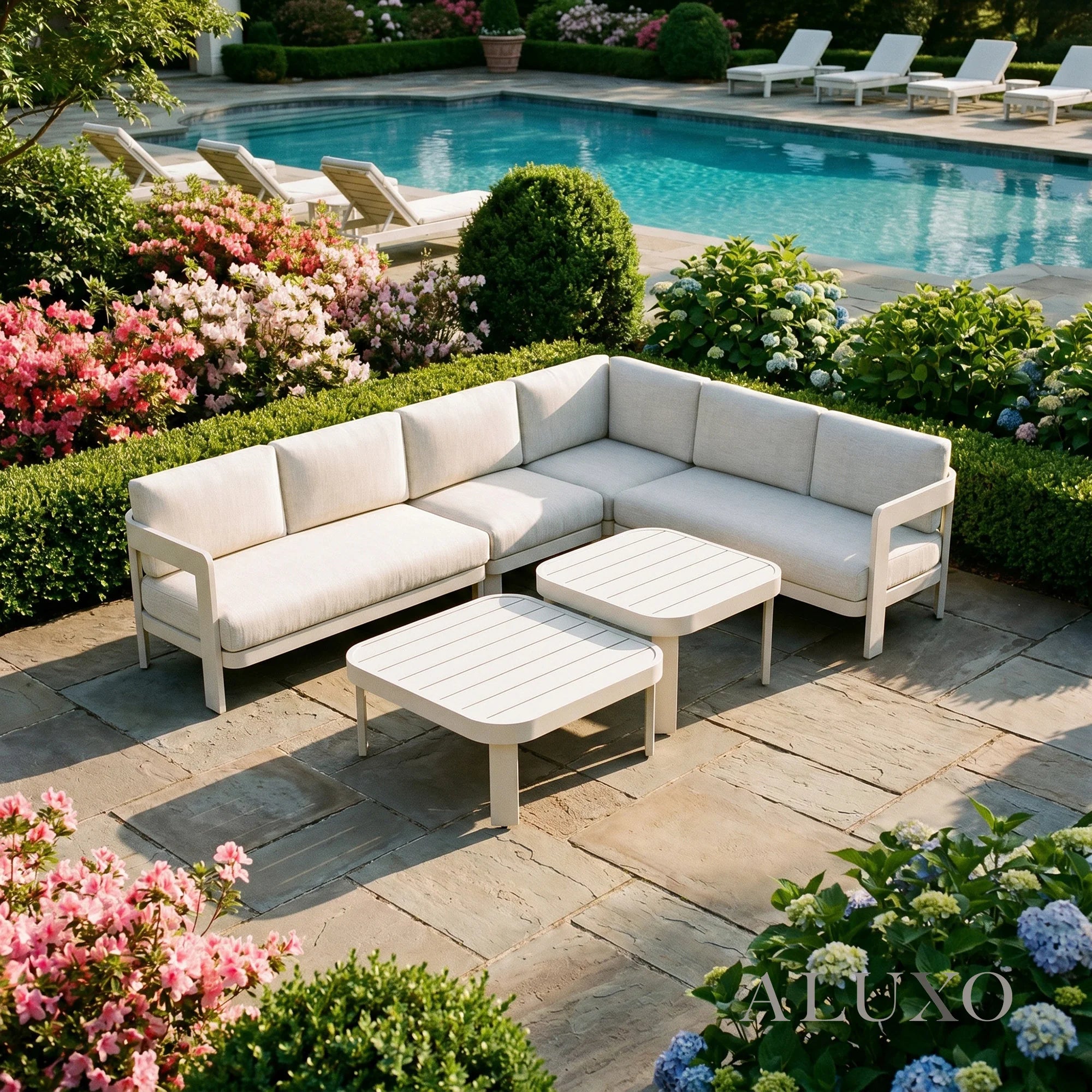 Sofia Outdoor Range - 8 Seater Corner Lounge Set