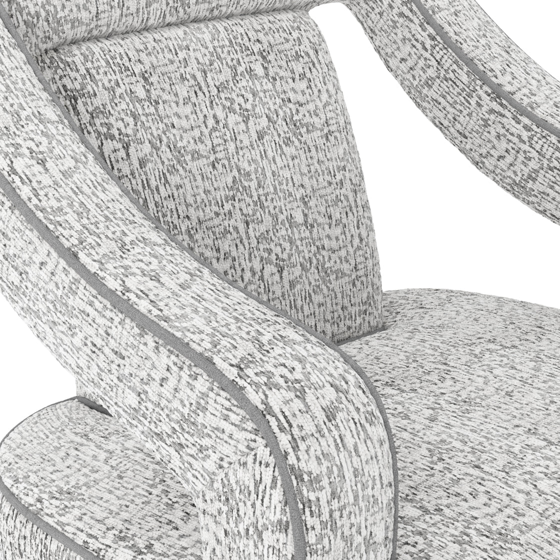 Sofia Elephant Grey Chenille Chair