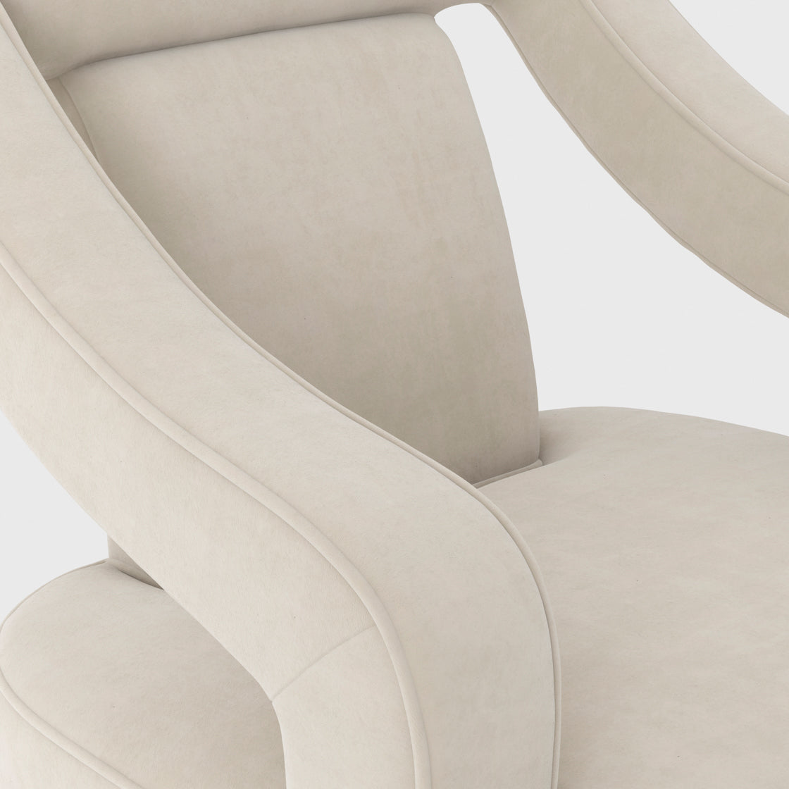 Sofia Ivory Velvet Chair
