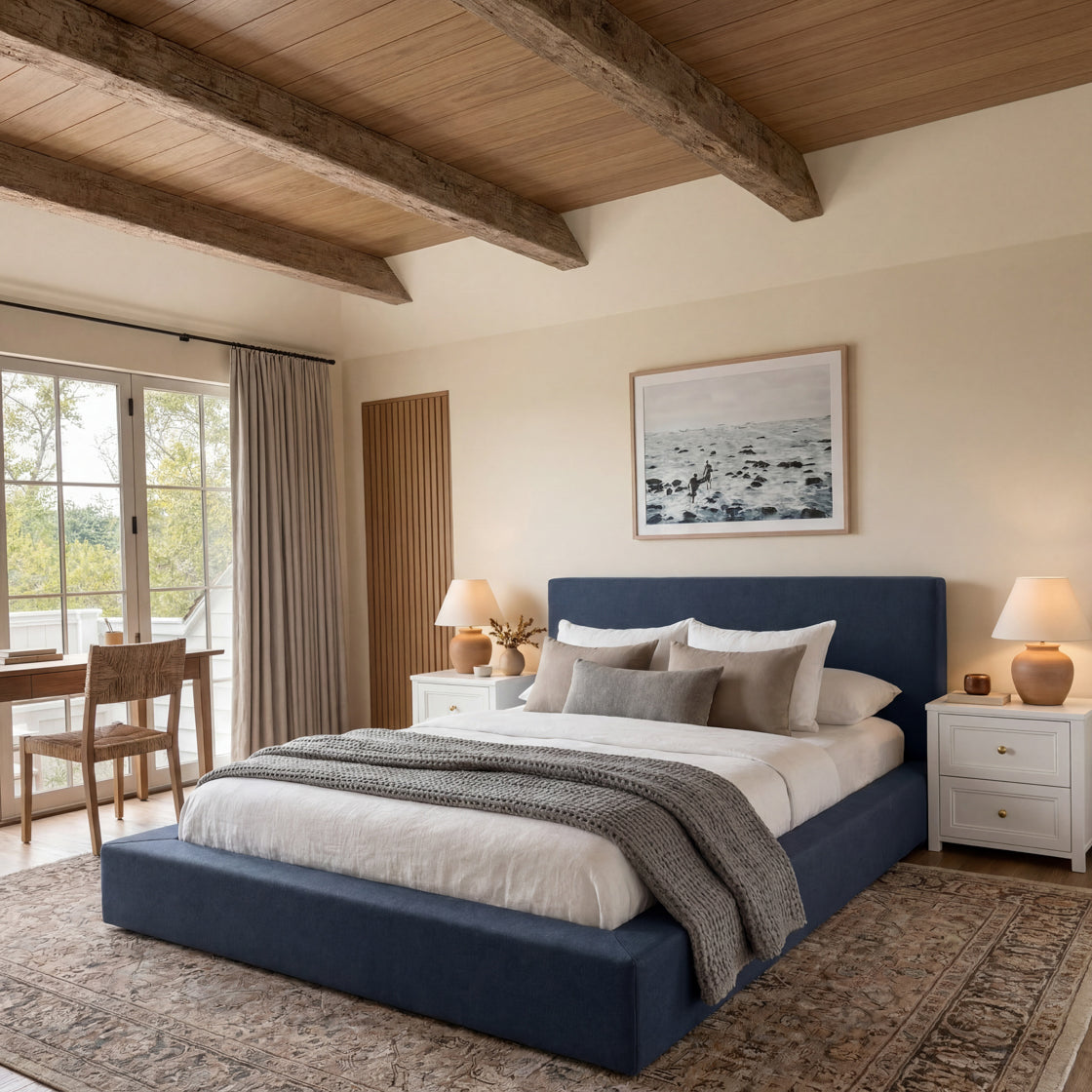Soho Ink Blue Double Bed lifestyle
