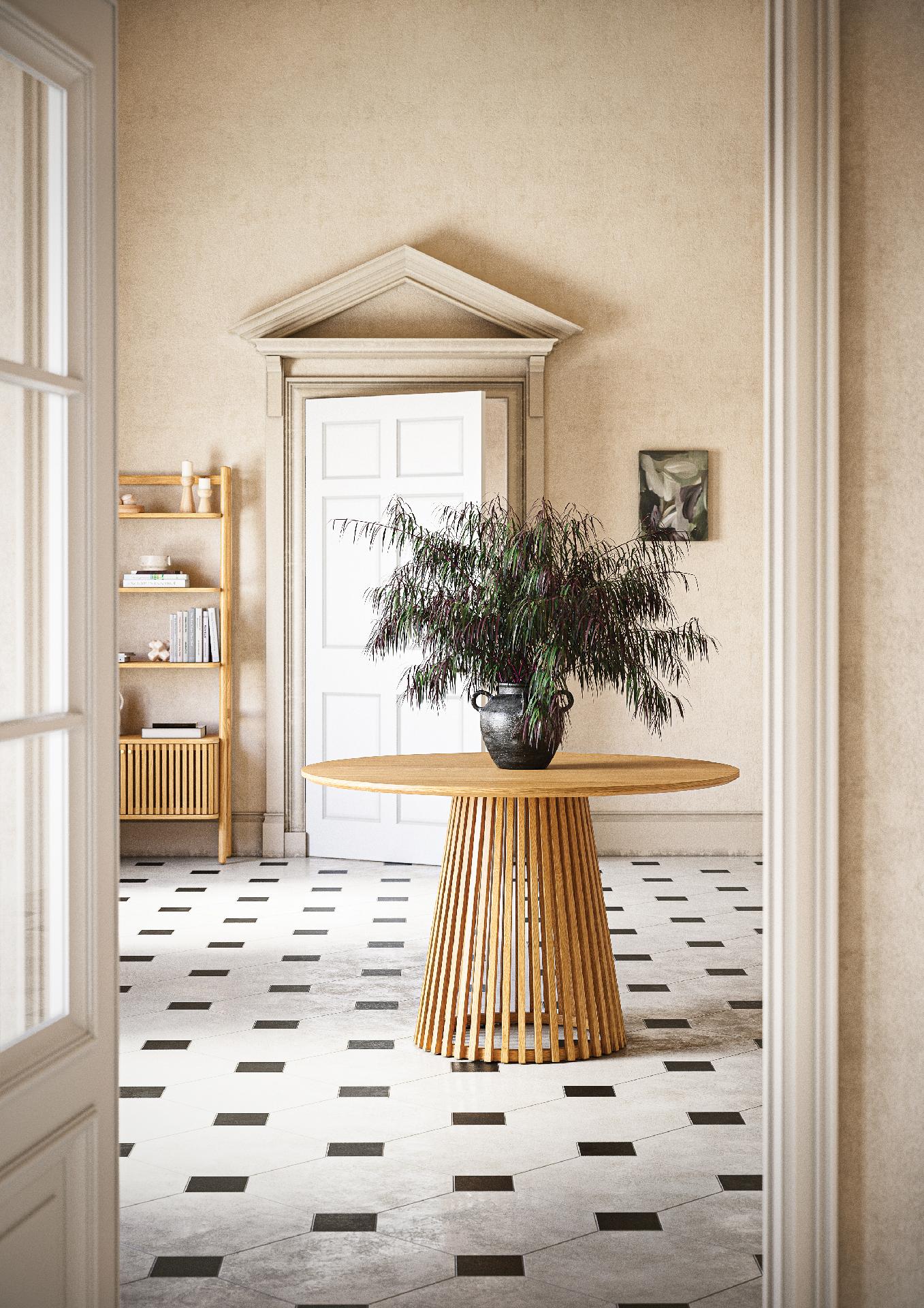 Colton Natural Wood Round Dining Table 120cm