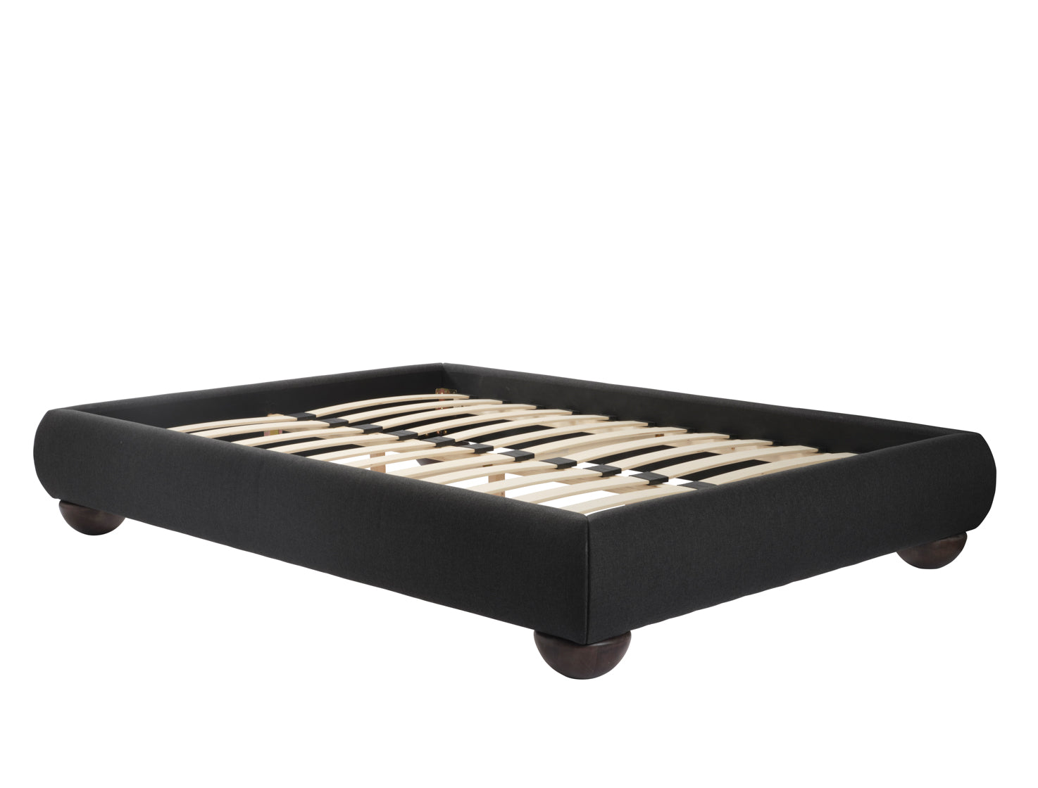 Soller Deep Charcoal Tweed Double Bed